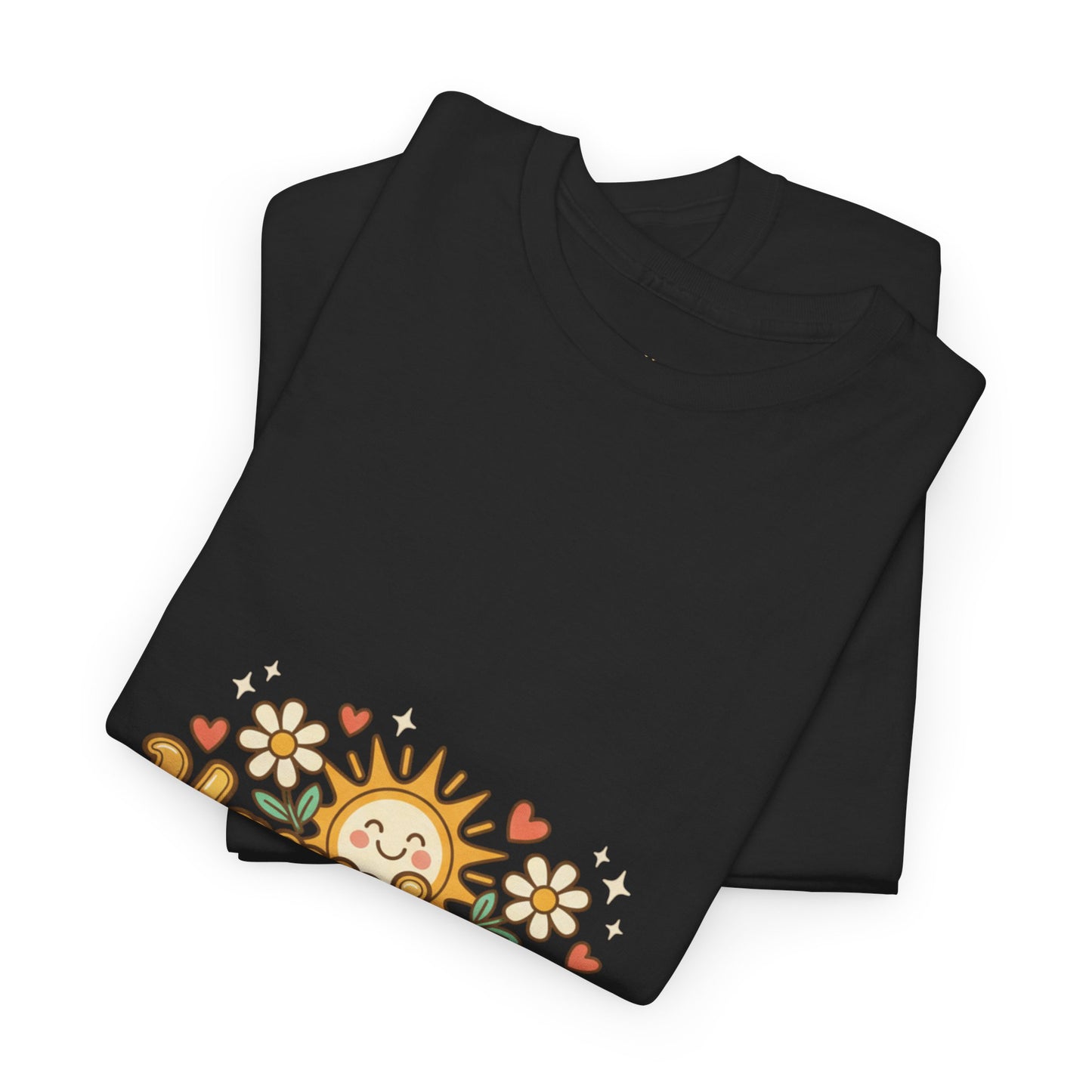 T-Shirt — "Happiness" Retro Sunflower Graphic Tee