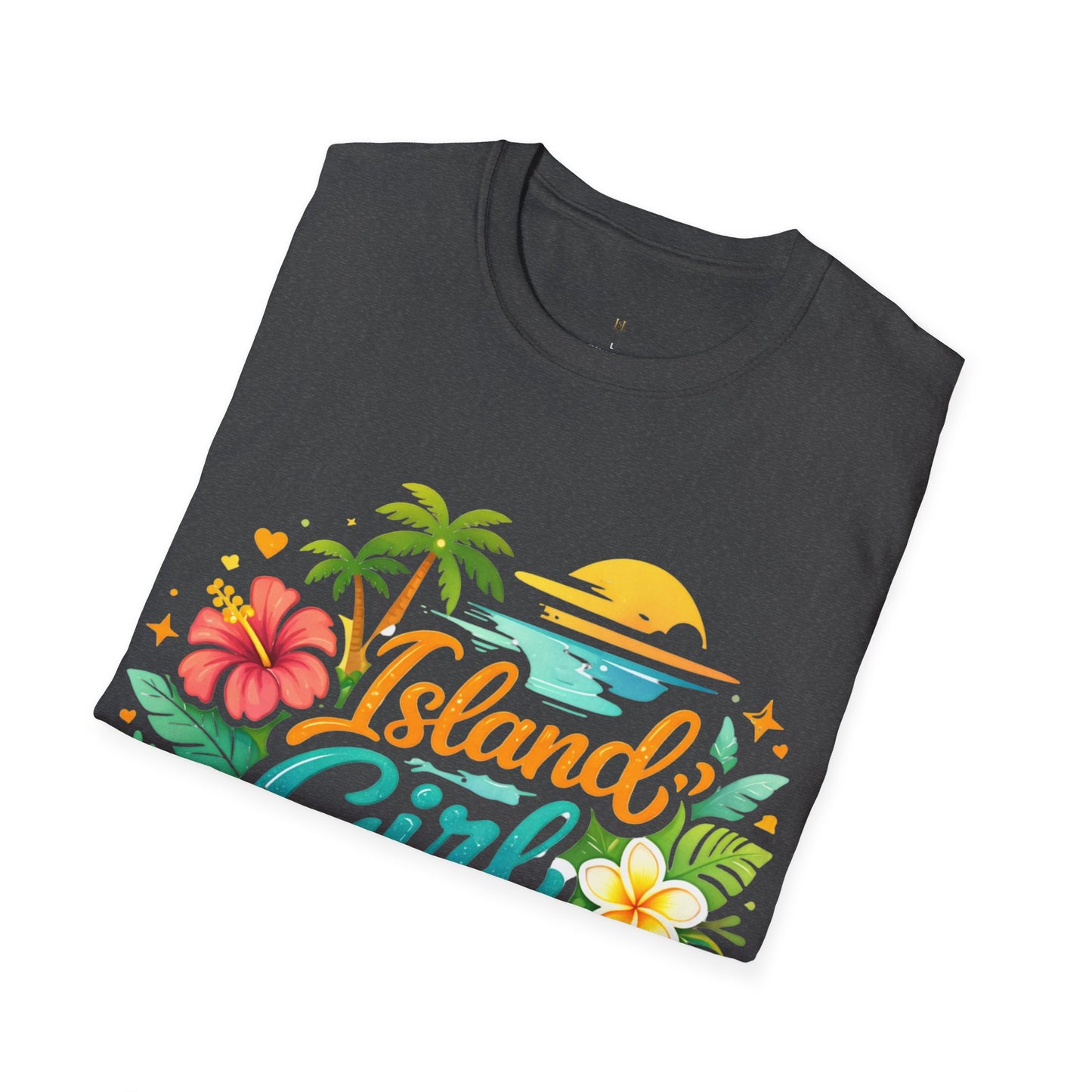 Island Girl Energy T-Shirt – Tropical Floral Sunset Tee