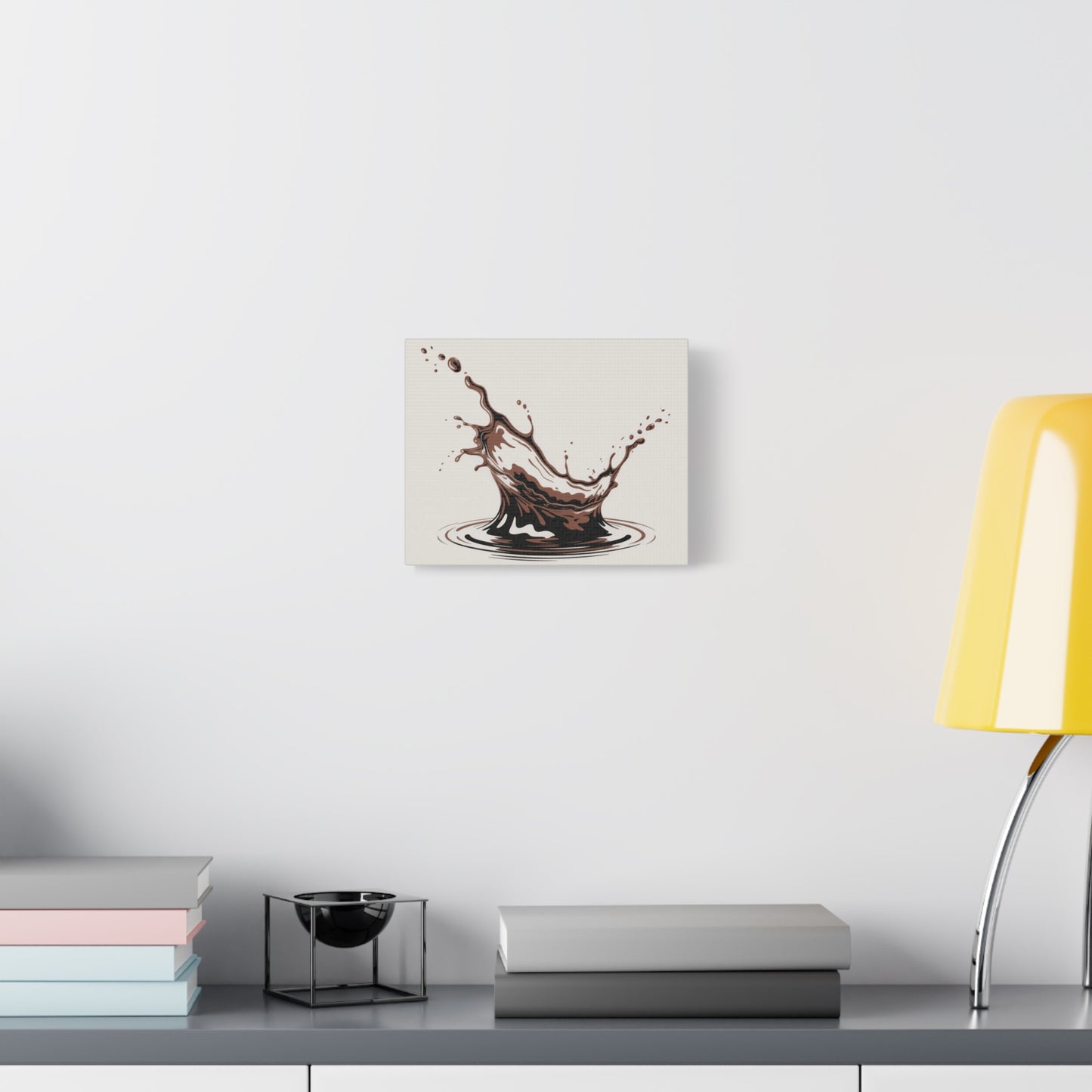 Chocolate Splash Matte Canvas Wall Art – Modern Kitchen Decor