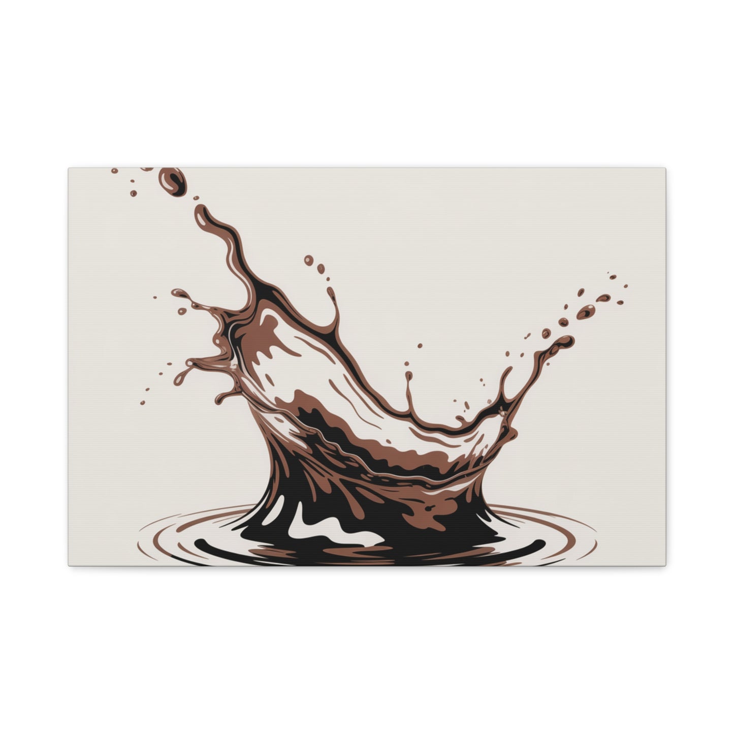 Chocolate Splash Matte Canvas Wall Art – Modern Kitchen Decor