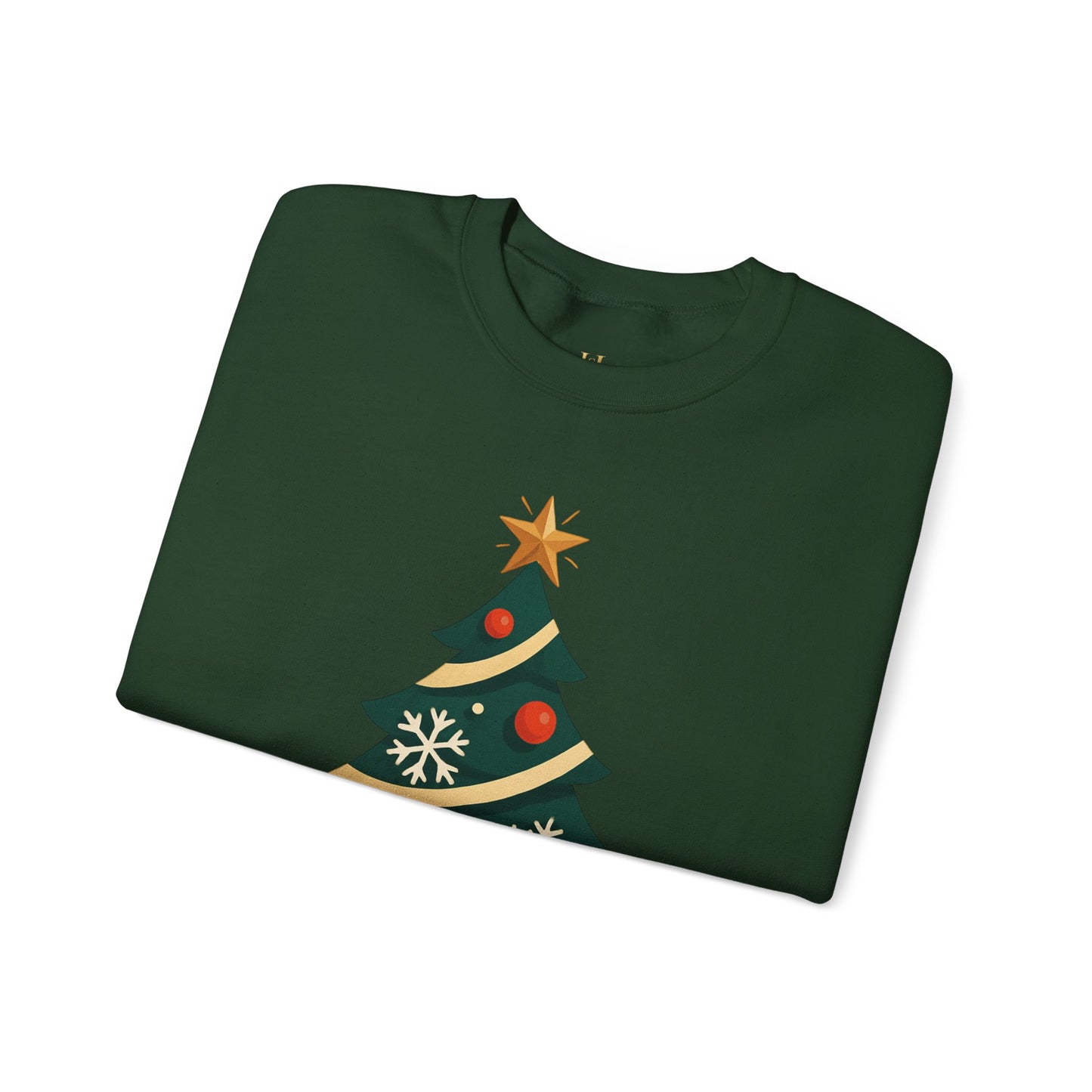 Christmas Tree Crewneck Sweatshirt – "Merry & Bright" Holiday Sweatshirt