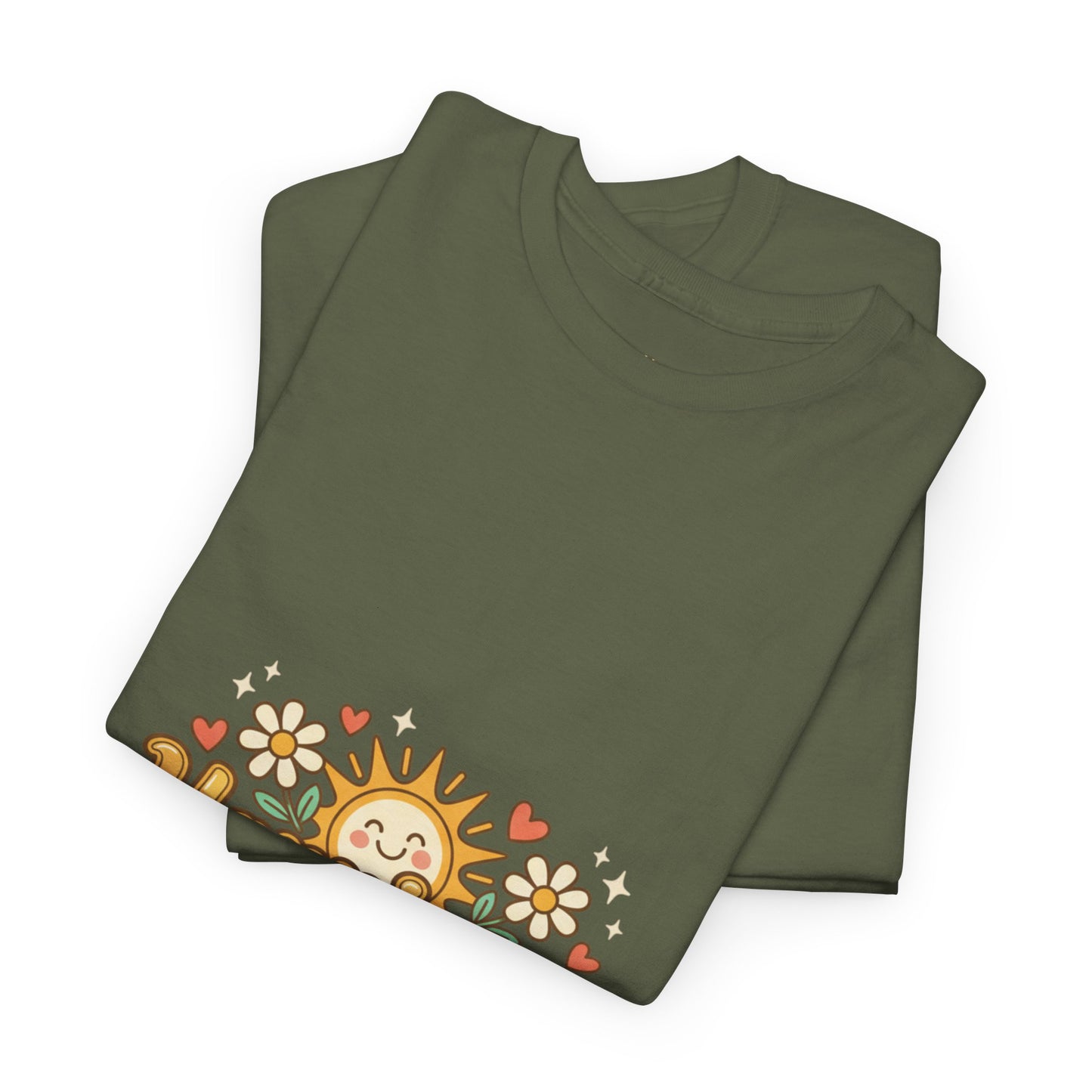 T-Shirt — "Happiness" Retro Sunflower Graphic Tee