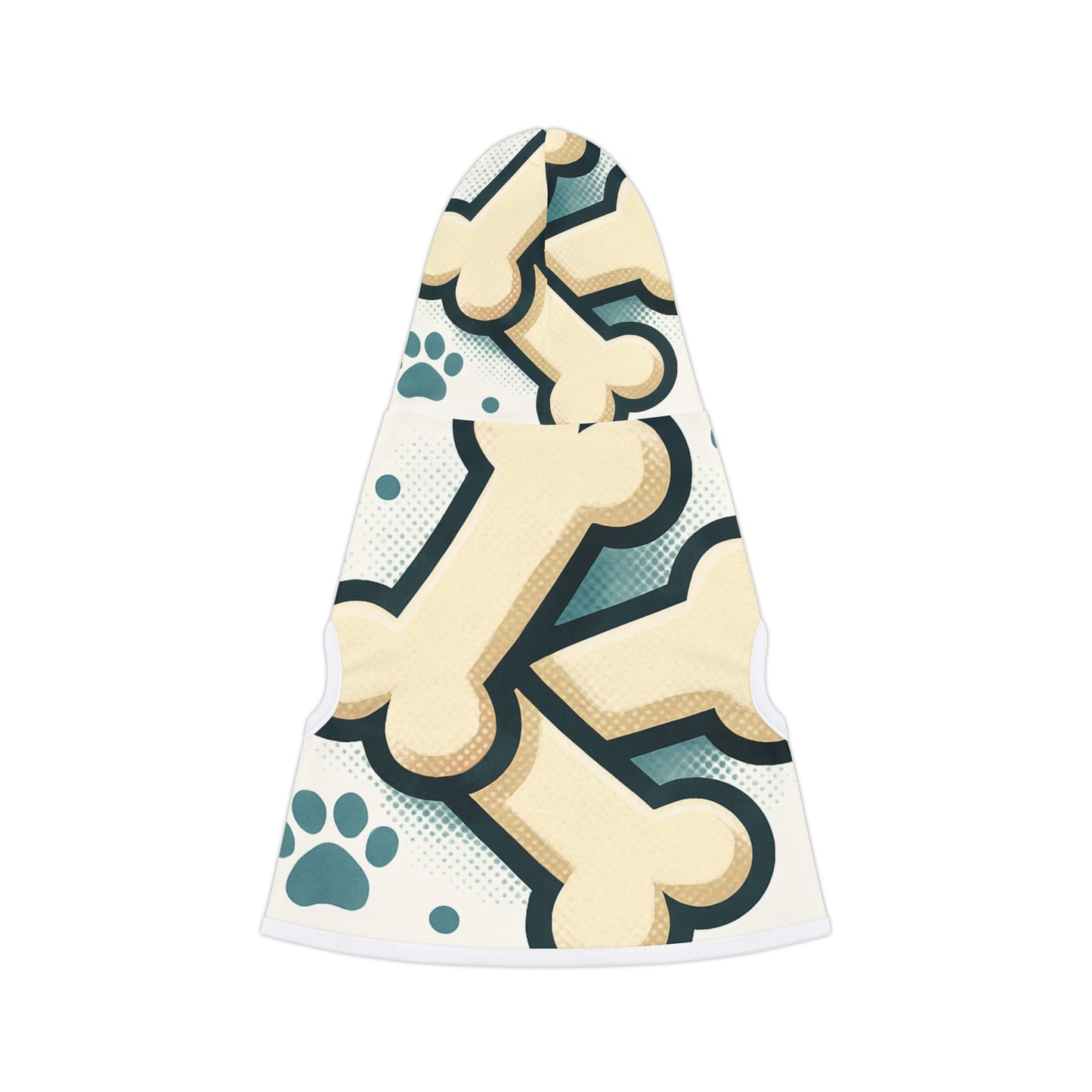 Dog Hoodie — Playful Bones & Paw Print Pet Hoodie
