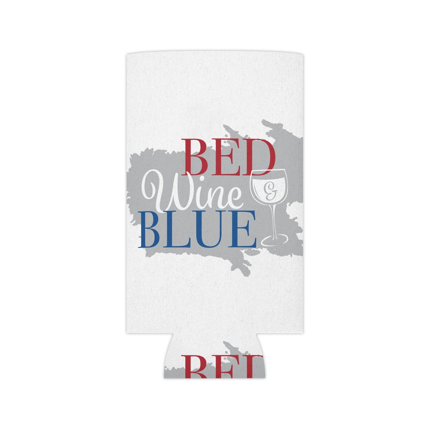 Can Cooler - "Red Wine Blue" State Pride Beer Koozie