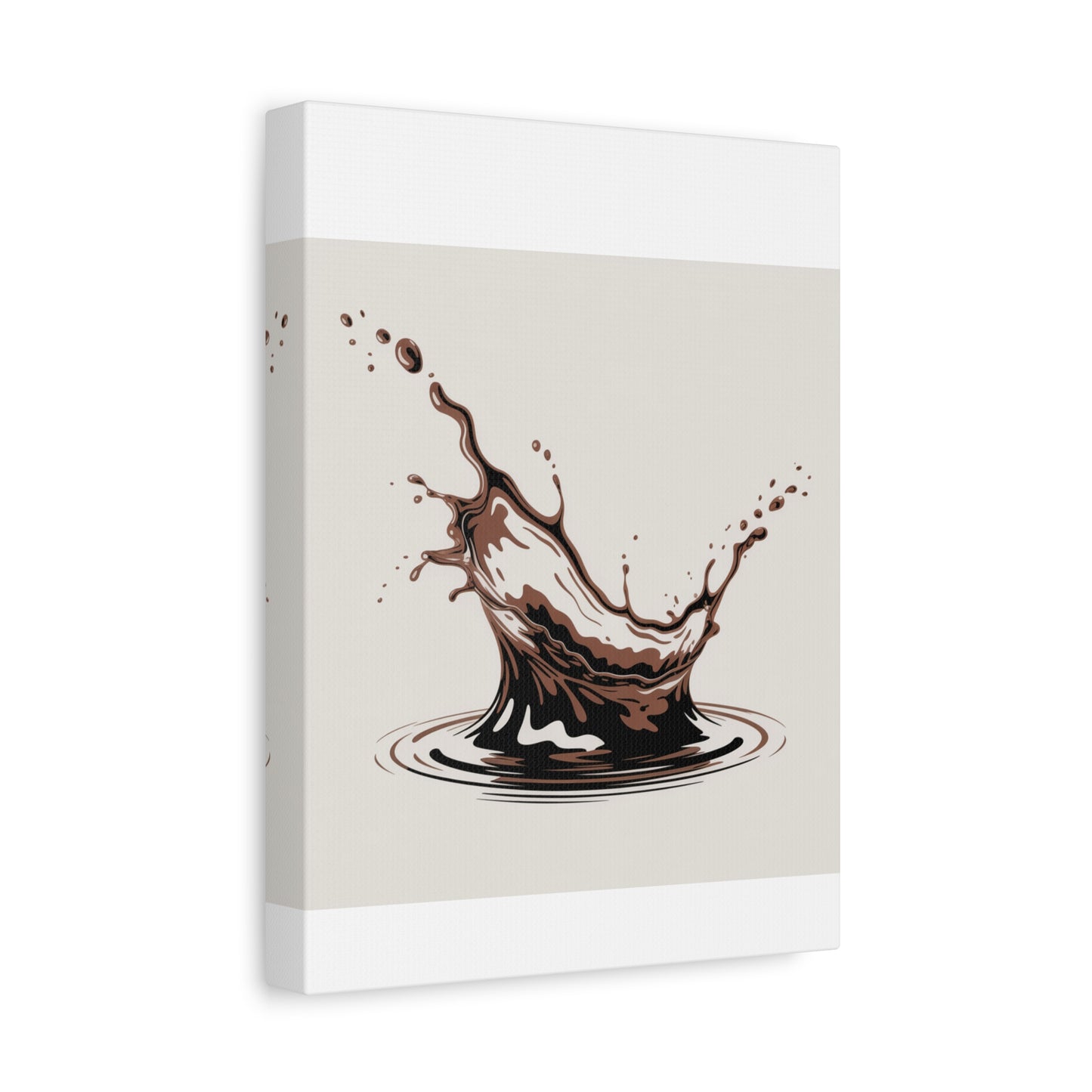 Chocolate Splash Matte Canvas Wall Art – Modern Kitchen Decor