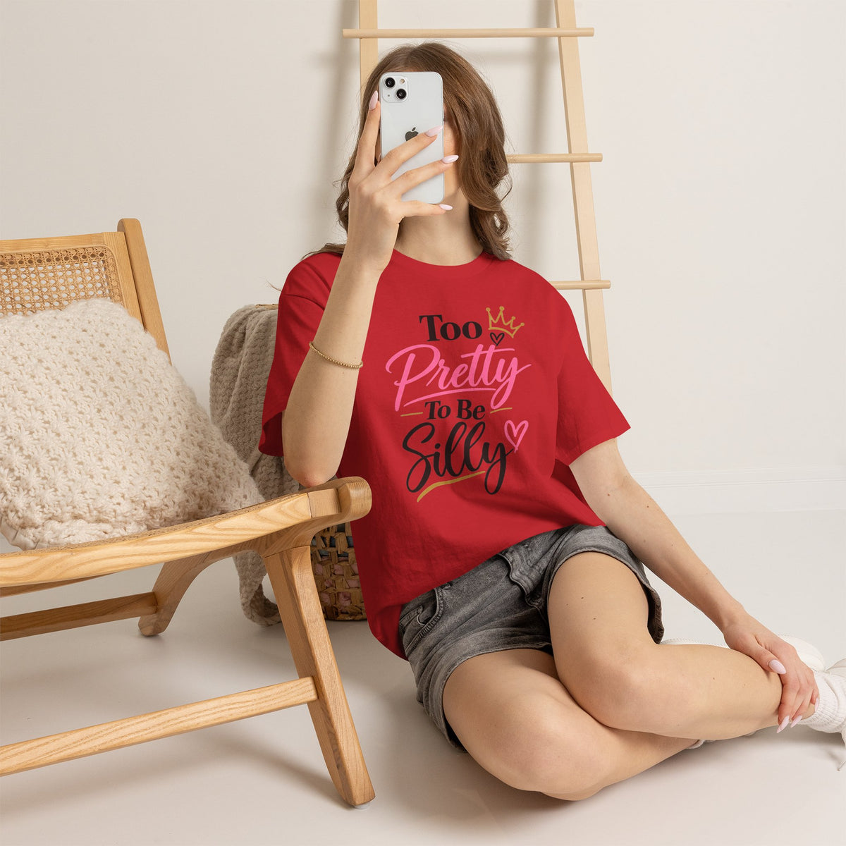 Charming Graphic Tee - "Too Pretty To Be Silly"