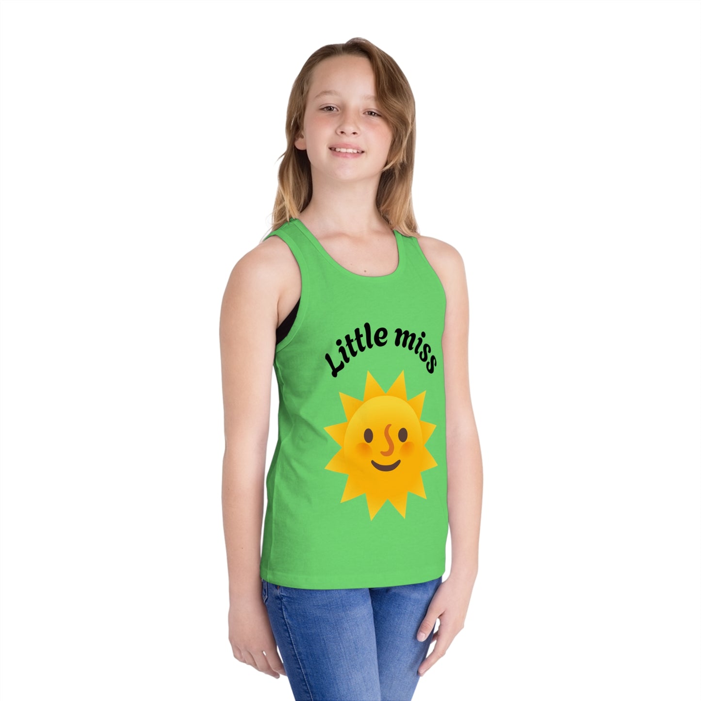 Sunny Days Kid's Jersey Tank Top, Little Miss Sunshine Graphic
