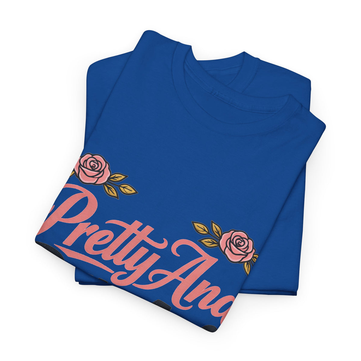 Pretty And Petty Asf Tee — Floral Retro Slogan T‑Shirt