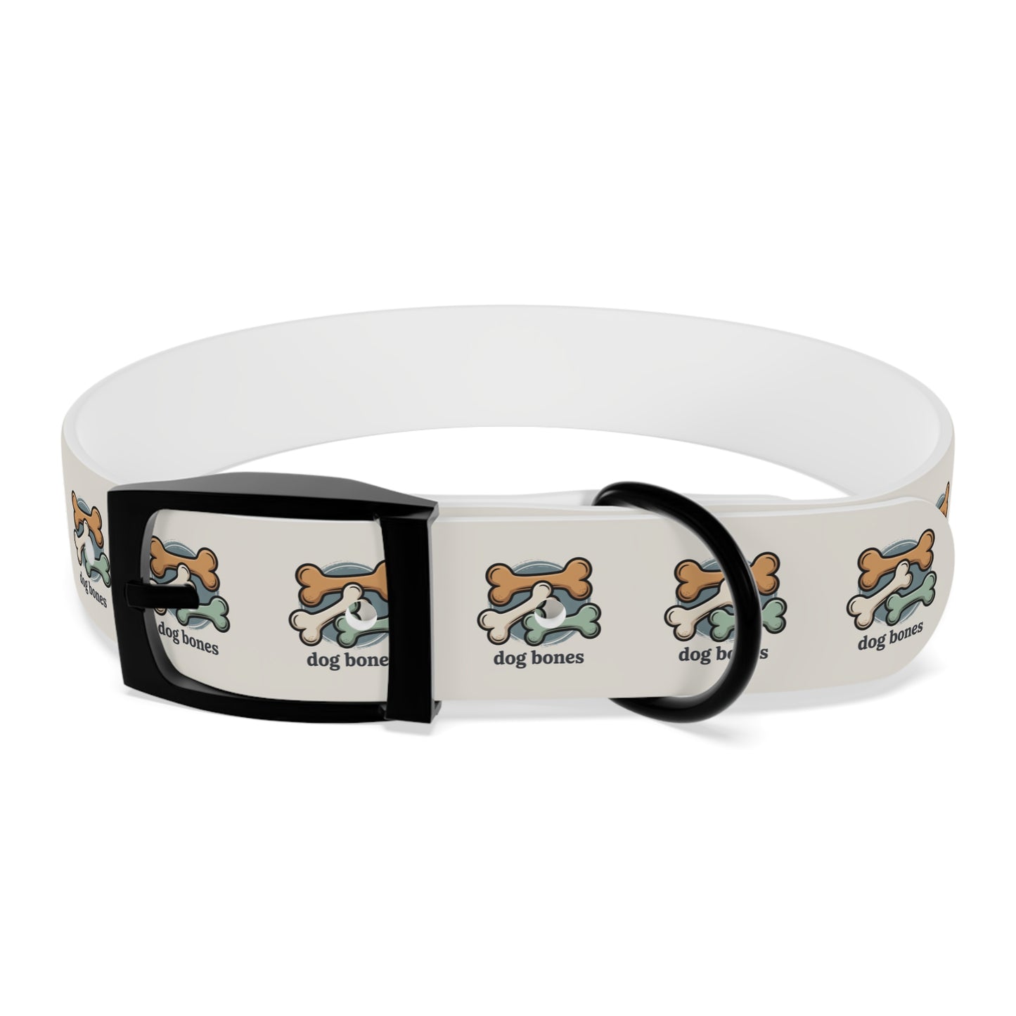 Dog Bones Print Dog Collar — Cute Cartoon Bone Pattern Collar for Small & Large Dogs