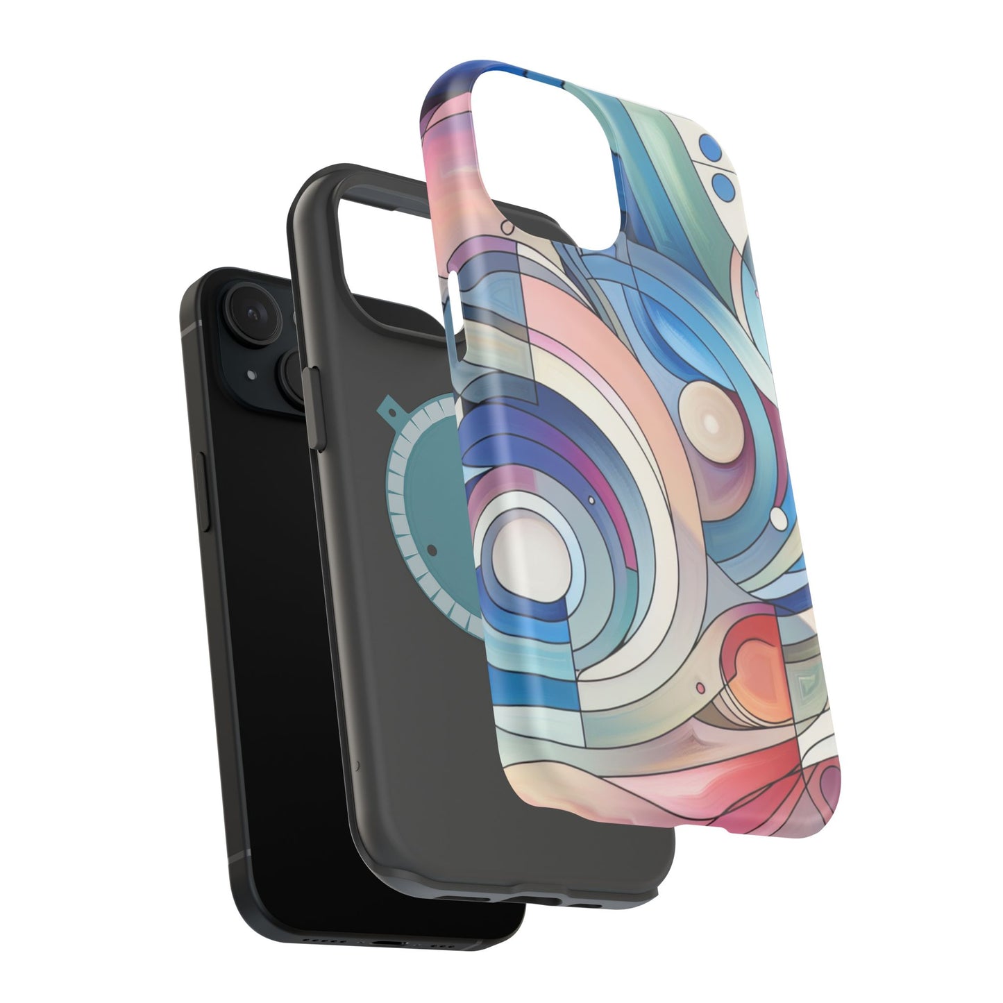 Artistic Magnetic Phone Case | Abstract Colorful Design, Unique Gift for Artists, Stylish Protection, Holiday Essentials, Phone Accessory