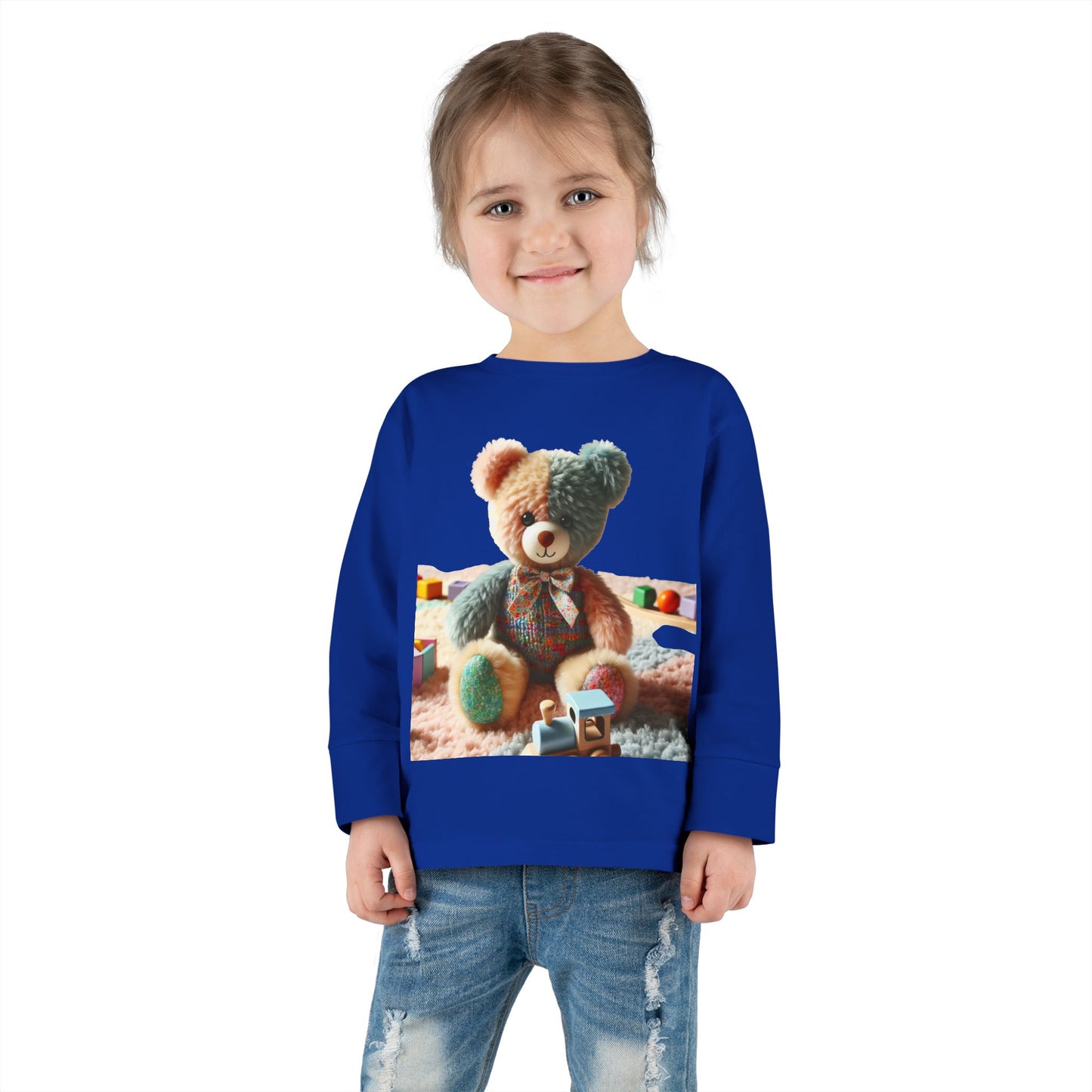 Toddler Long Sleeve Tee with Adorable Bear Design, Cute Kids Shirt, Gift for Toddlers, Birthday Outfit, Baby Shower Gift