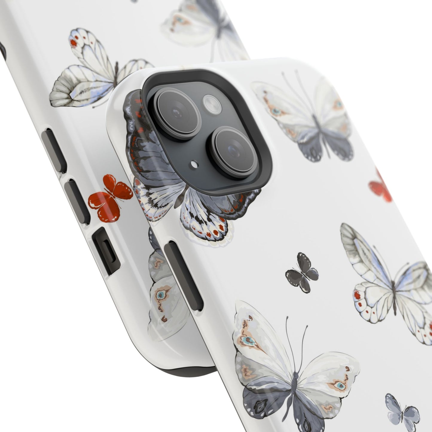 Butterfly Impact-Resistant Phone Case, Elegant Phone Cover, Gifts for Her, Nature Lovers, Eco-friendly Design, Cute Butterfly Case