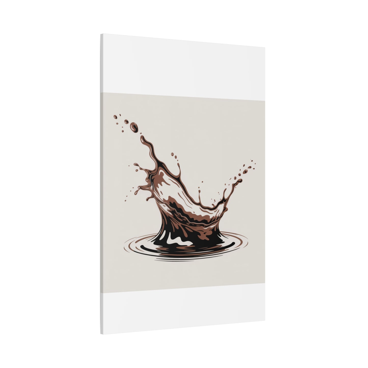 Chocolate Splash Matte Canvas Wall Art – Modern Kitchen Decor