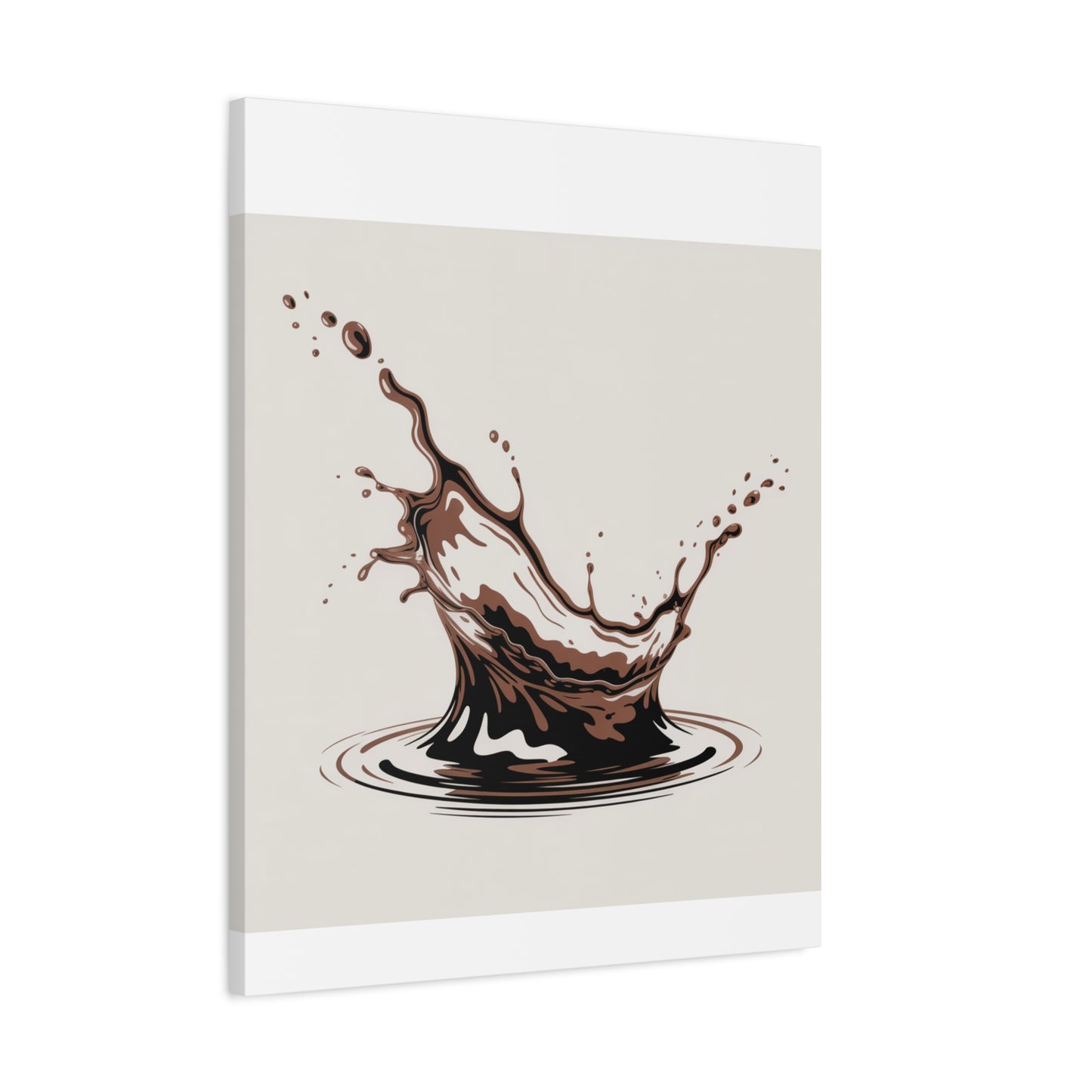 Chocolate Splash Matte Canvas Wall Art – Modern Kitchen Decor