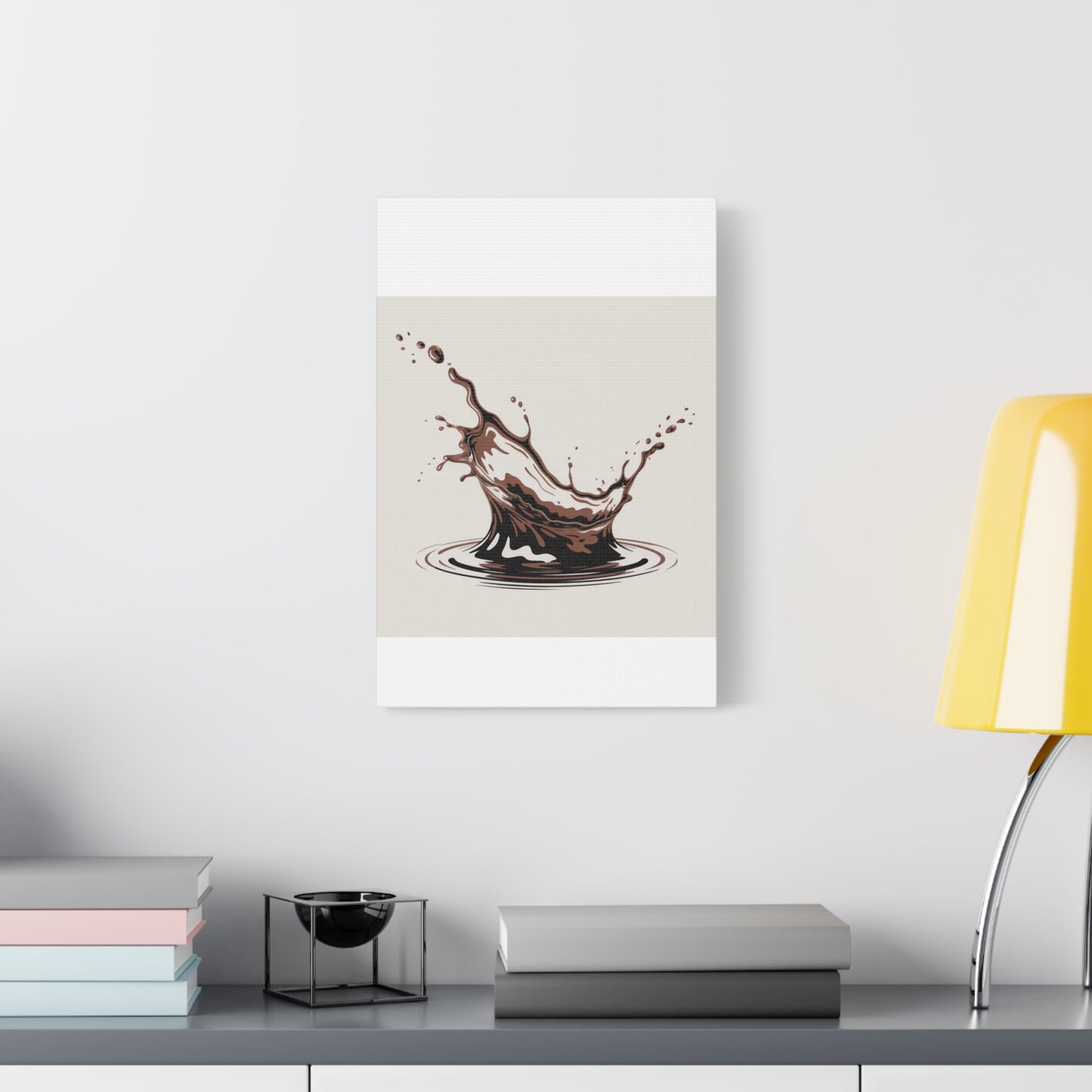 Chocolate Splash Matte Canvas Wall Art – Modern Kitchen Decor