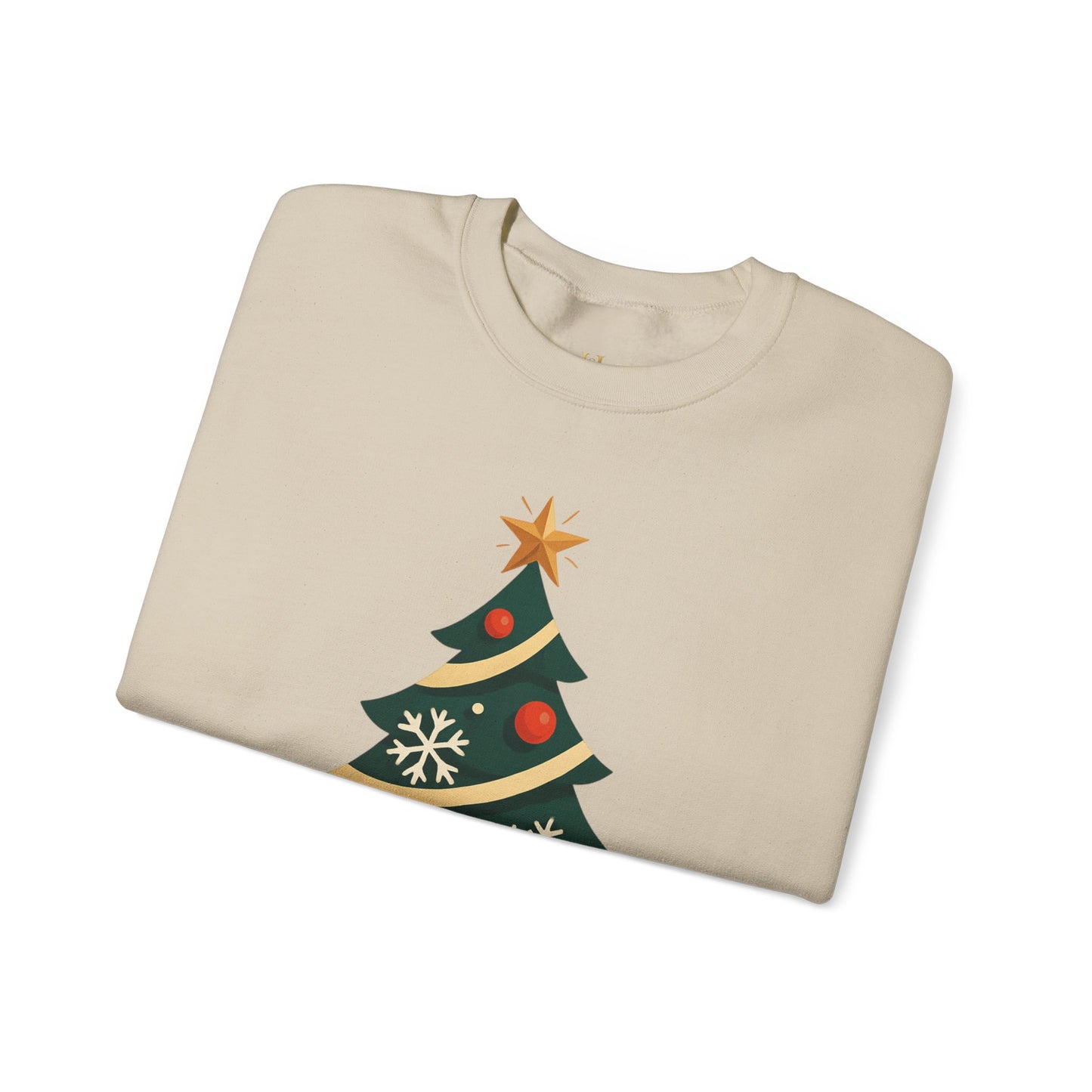 Christmas Tree Crewneck Sweatshirt – "Merry & Bright" Holiday Sweatshirt