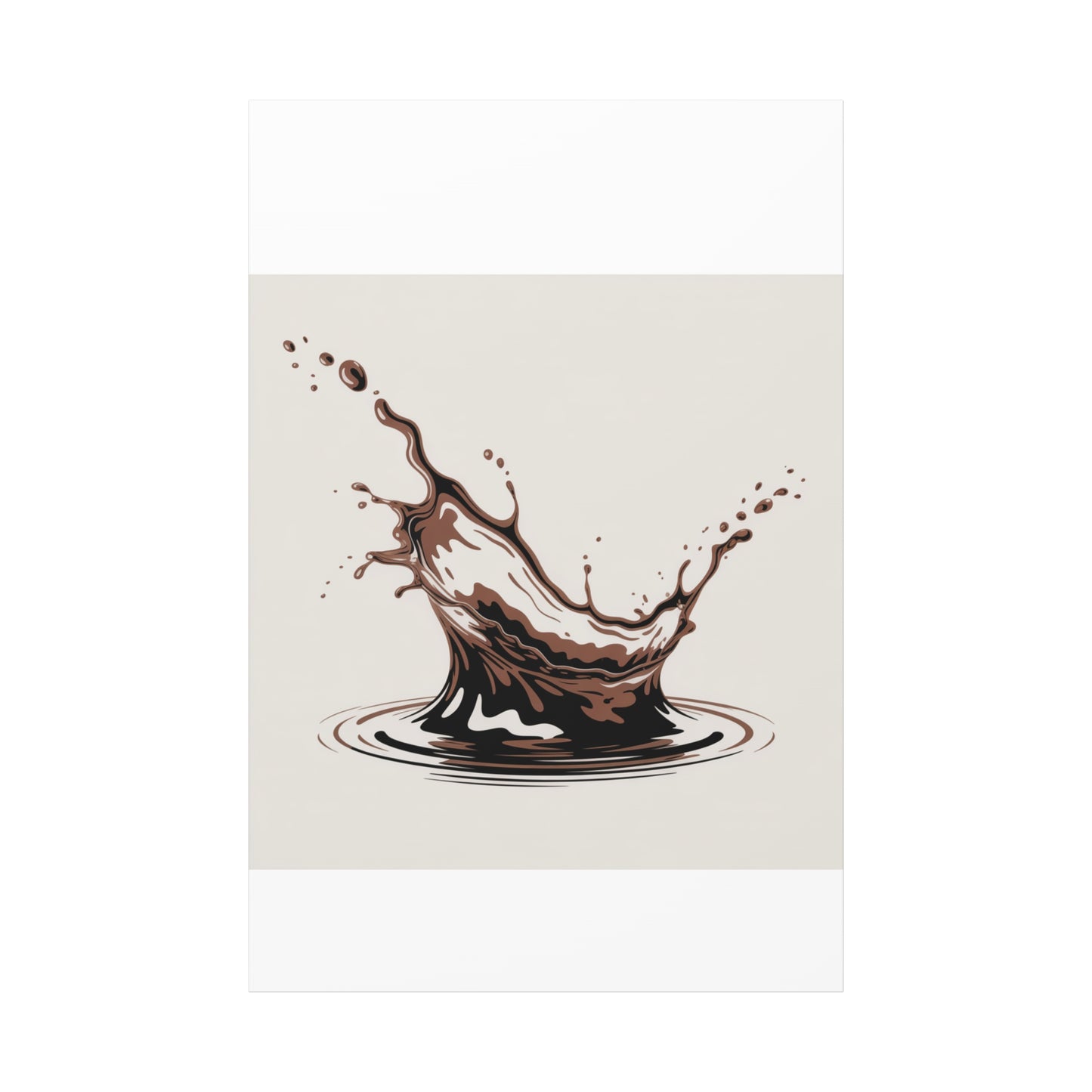 Chocolate Splash Matte Canvas Wall Art – Modern Kitchen Decor