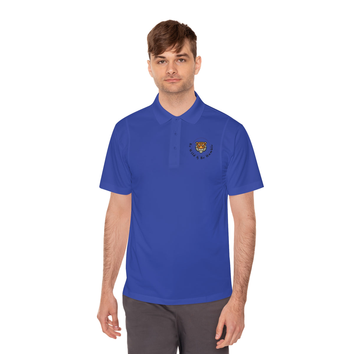 Men's Tiger Crest Polo Shirt — Athletic Golf & Casual Sport Polo