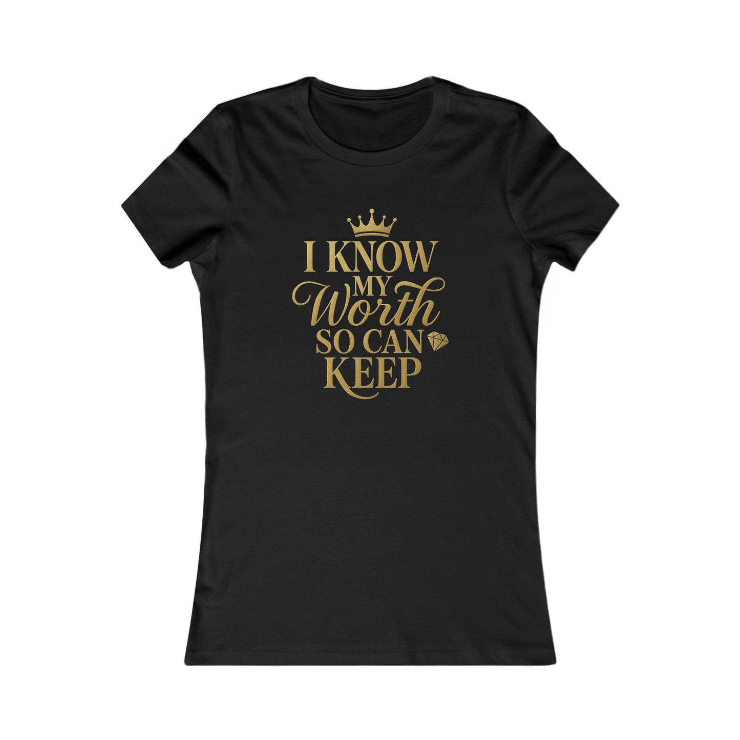 Empowering Women's Tee - "I Know My Worth" Statement Shirt