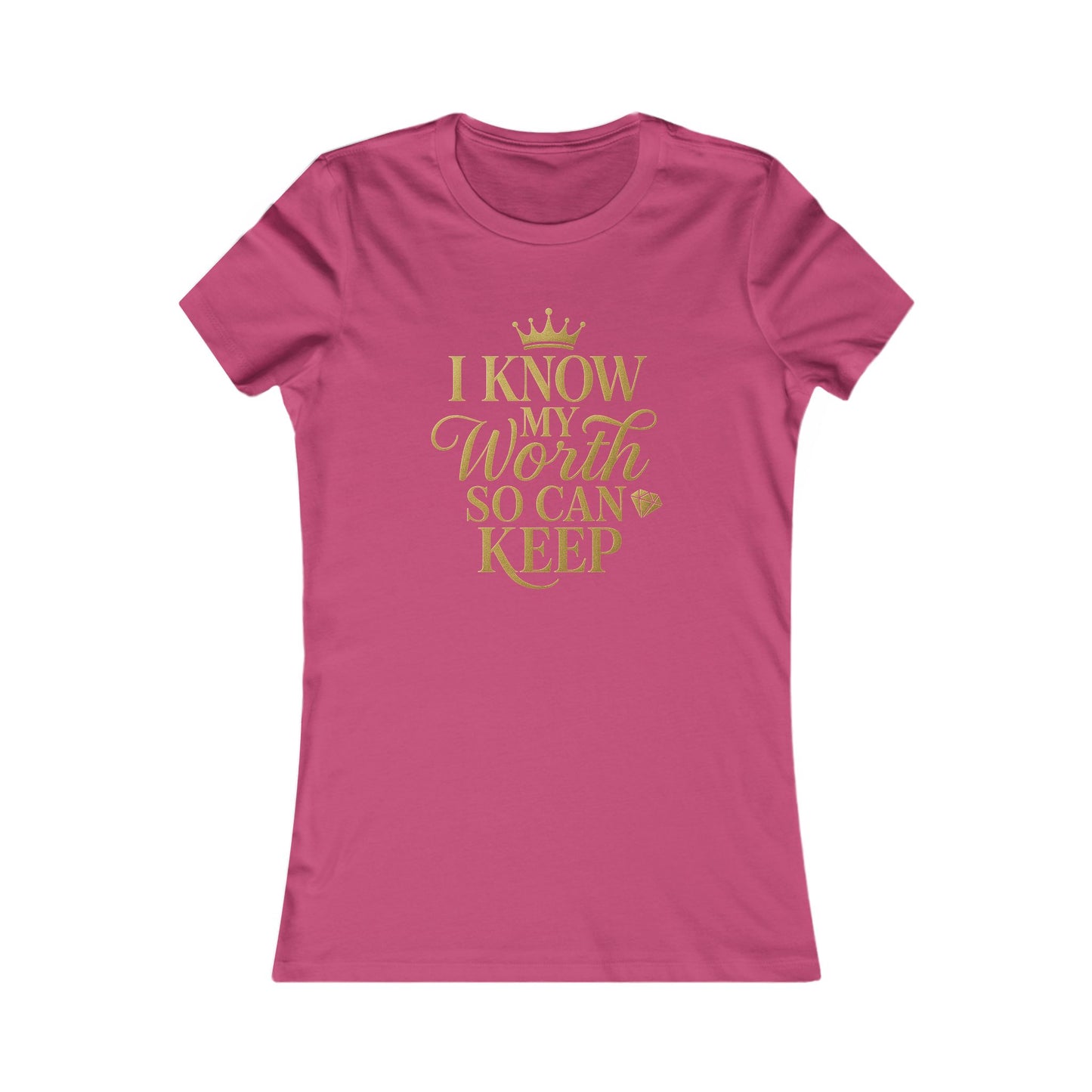 Empowering Women's Tee - "I Know My Worth" Statement Shirt