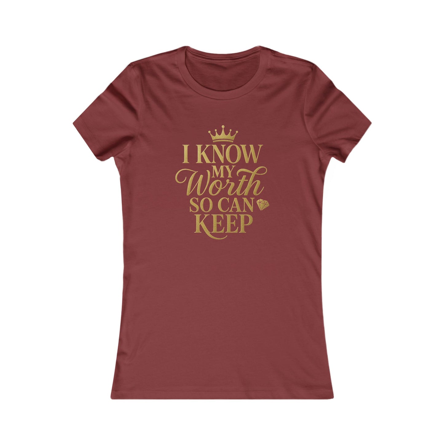 Empowering Women's Tee - "I Know My Worth" Statement Shirt
