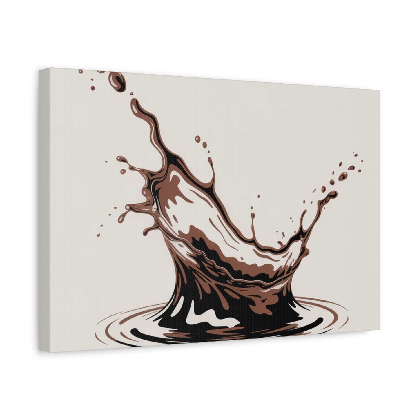 Chocolate Splash Matte Canvas Wall Art – Modern Kitchen Decor
