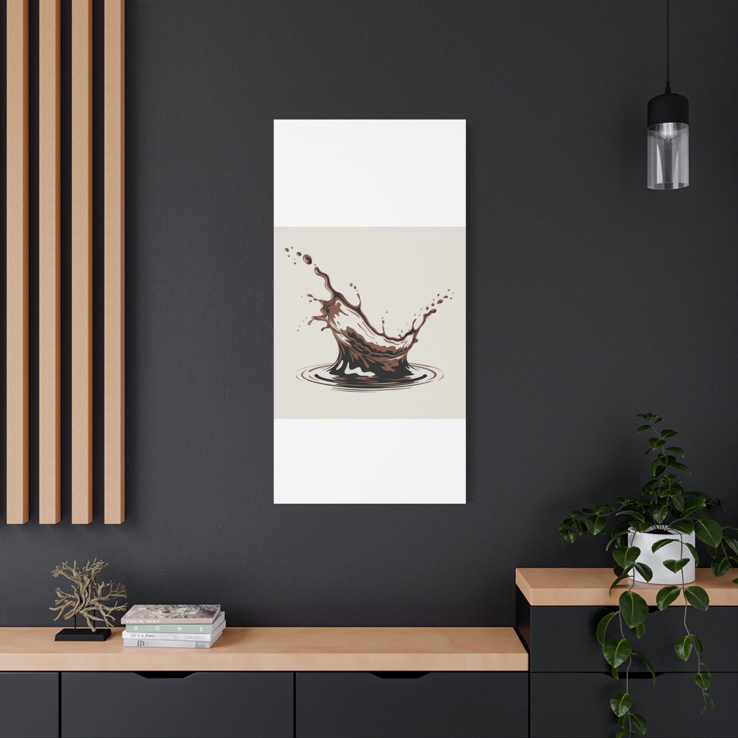 Chocolate Splash Matte Canvas Wall Art – Modern Kitchen Decor