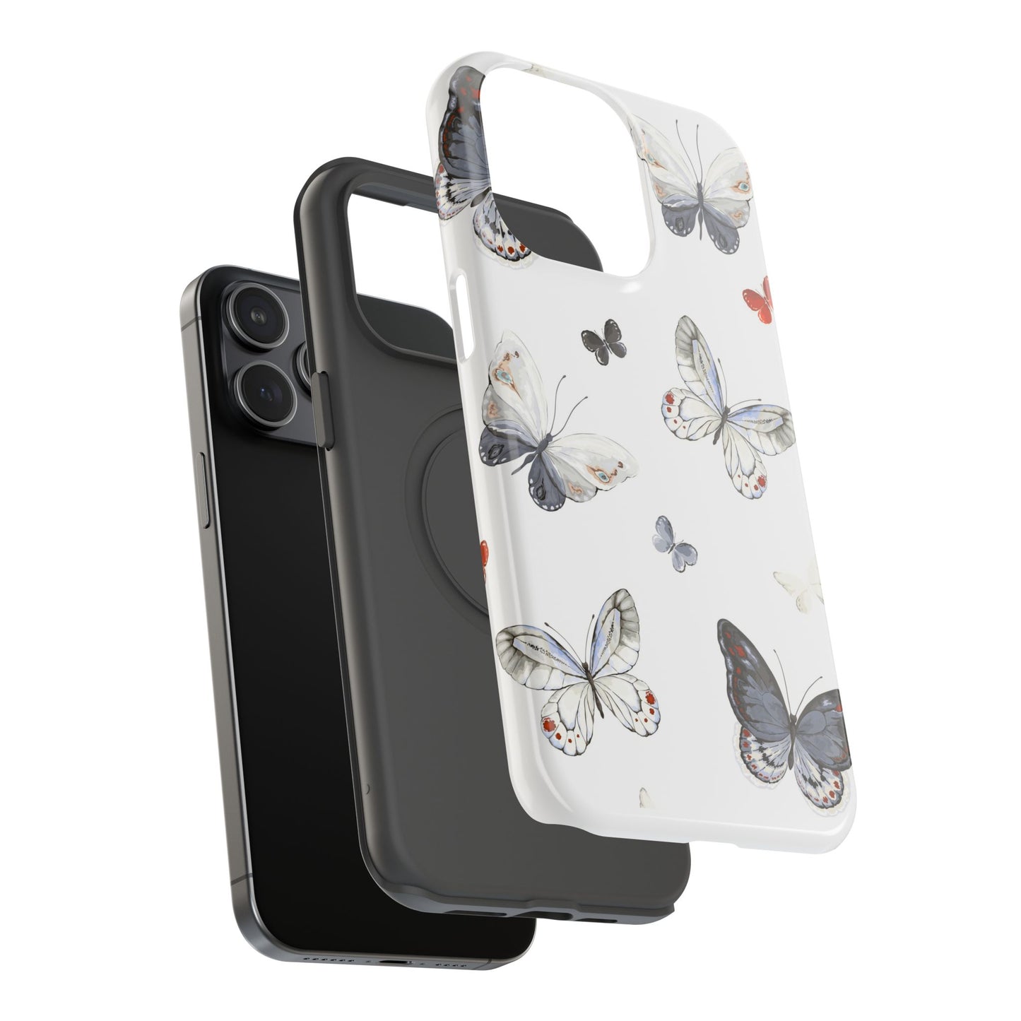 Butterfly Impact-Resistant Phone Case, Elegant Phone Cover, Gifts for Her, Nature Lovers, Eco-friendly Design, Cute Butterfly Case
