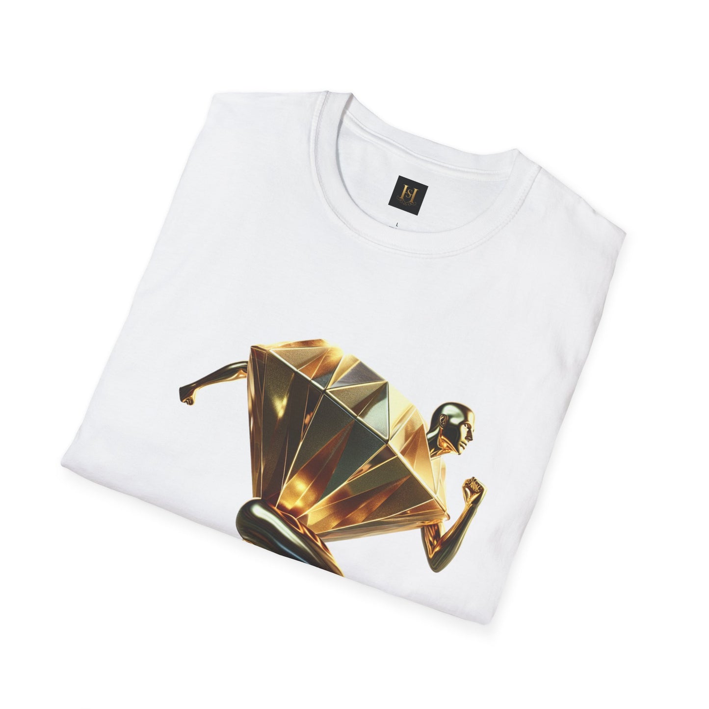 Diamond Runner Unisex Softstyle T-Shirt | Trendy Graphic Tee | Gift for Athletes, Birthday, Fitness Enthusiasts, Casual Wear, Art Lovers