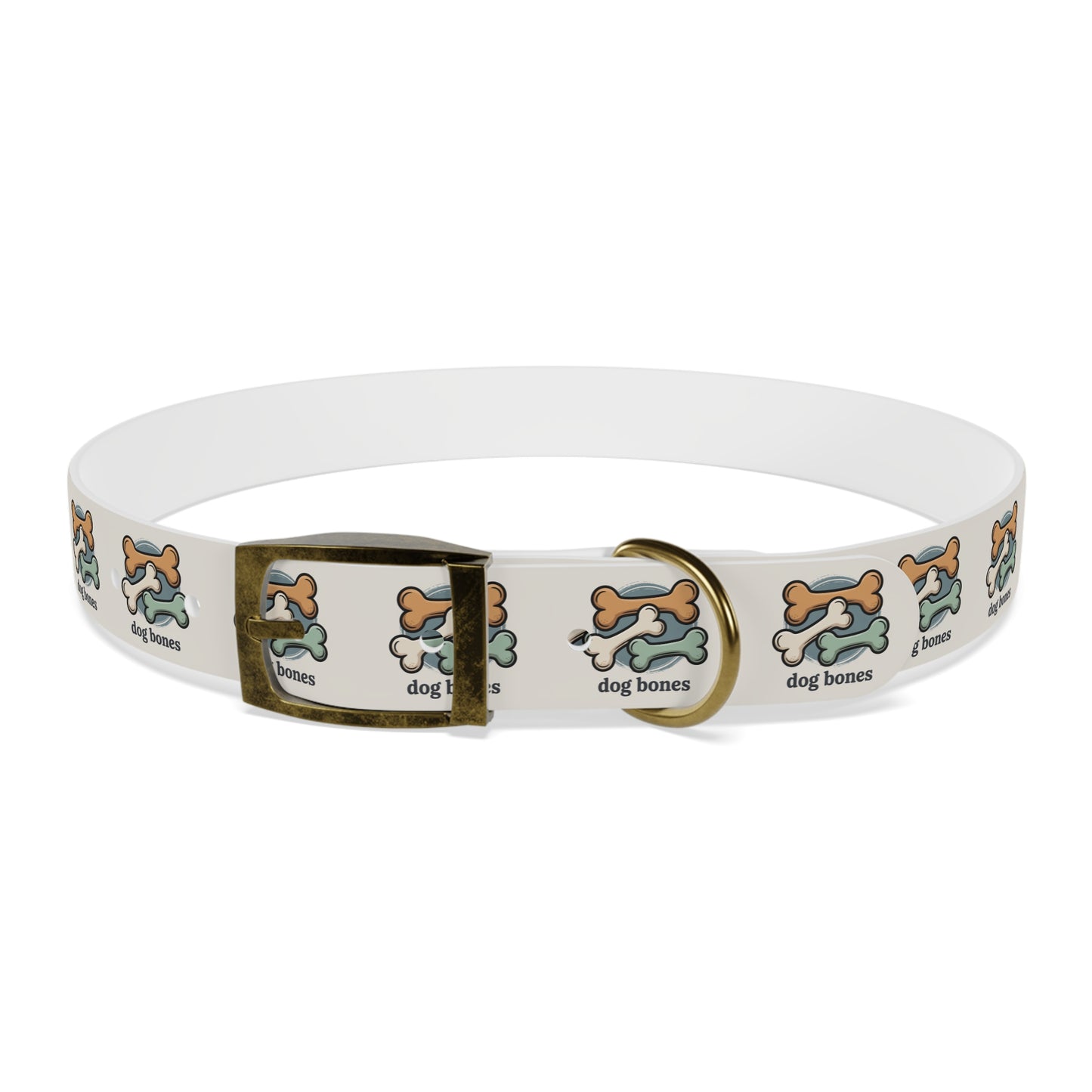 Dog Bones Print Dog Collar — Cute Cartoon Bone Pattern Collar for Small & Large Dogs