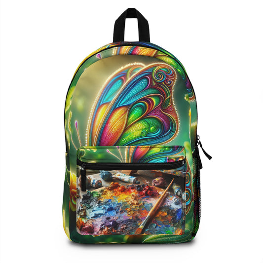 Vibrant Artist's Backpack, Colorful School Bag, Floral Print Backpack, Eco-Friendly Tote, Perfect for Students and Art Lovers