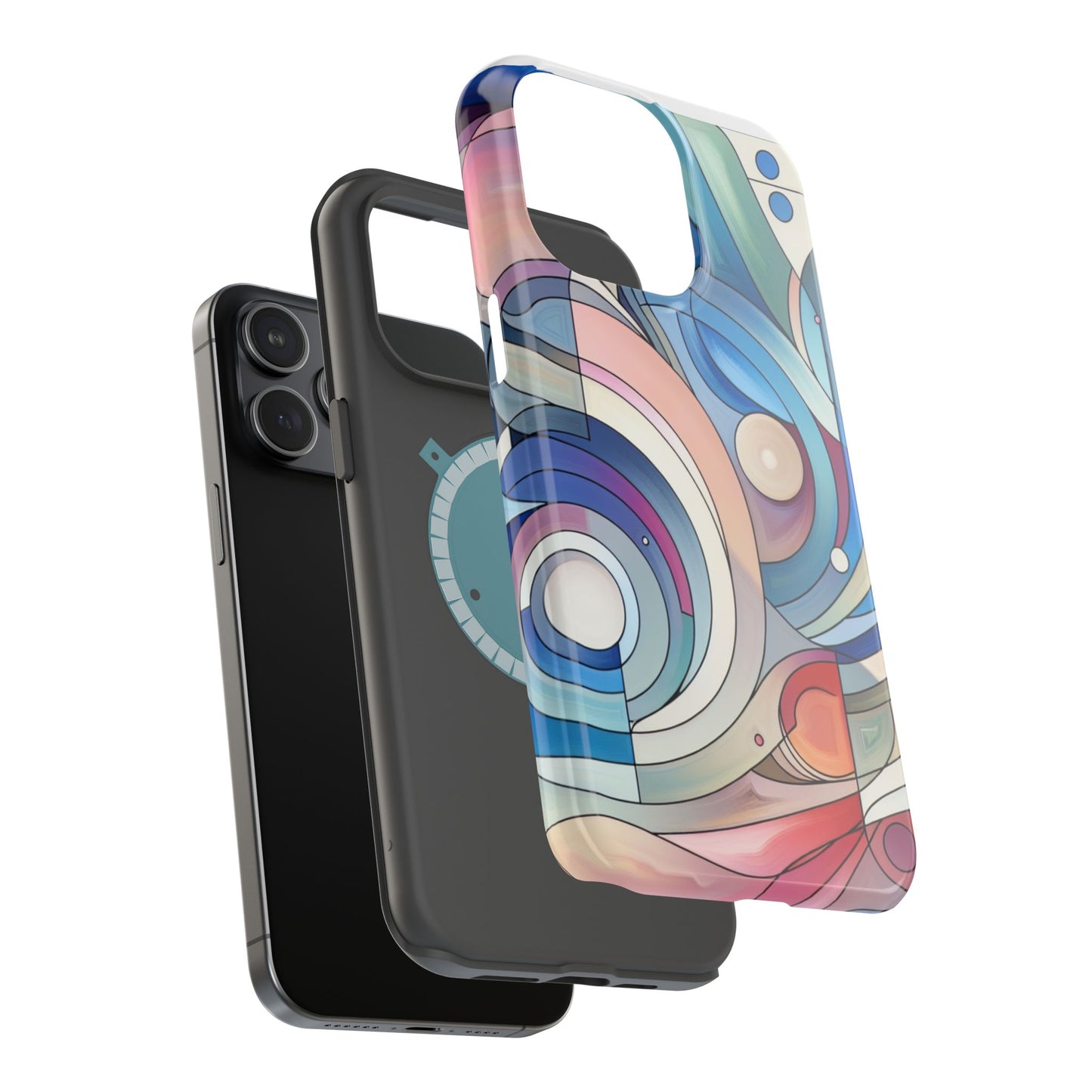 Artistic Magnetic Phone Case | Abstract Colorful Design, Unique Gift for Artists, Stylish Protection, Holiday Essentials, Phone Accessory