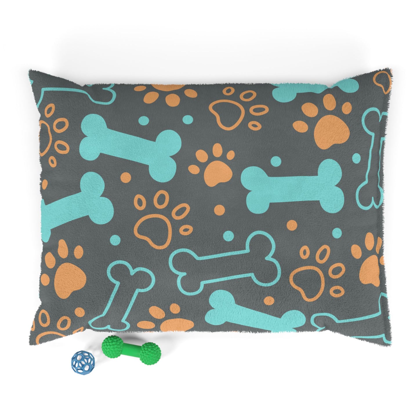 Pet Bed — Cozy Paw & Bone Plush Dog Cushion