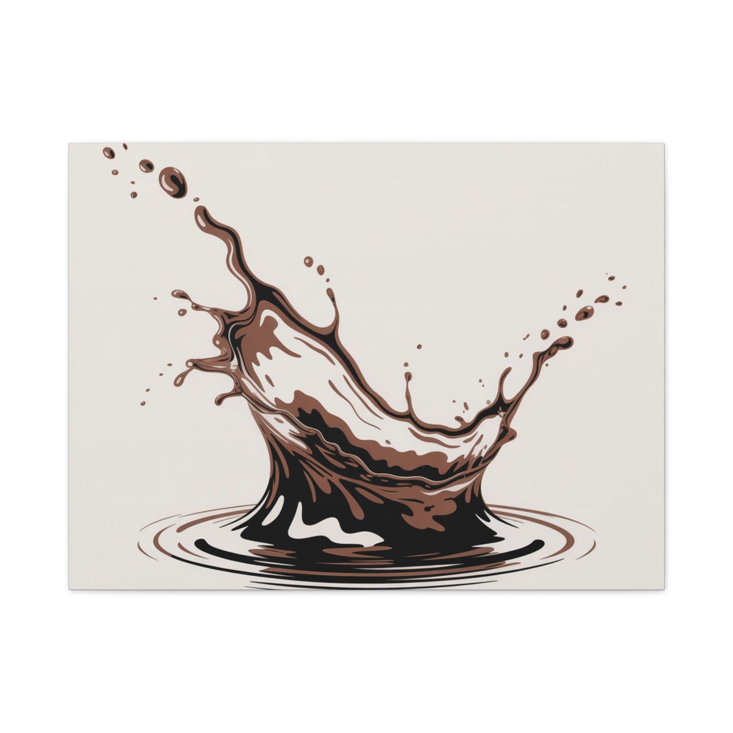 Chocolate Splash Matte Canvas Wall Art – Modern Kitchen Decor