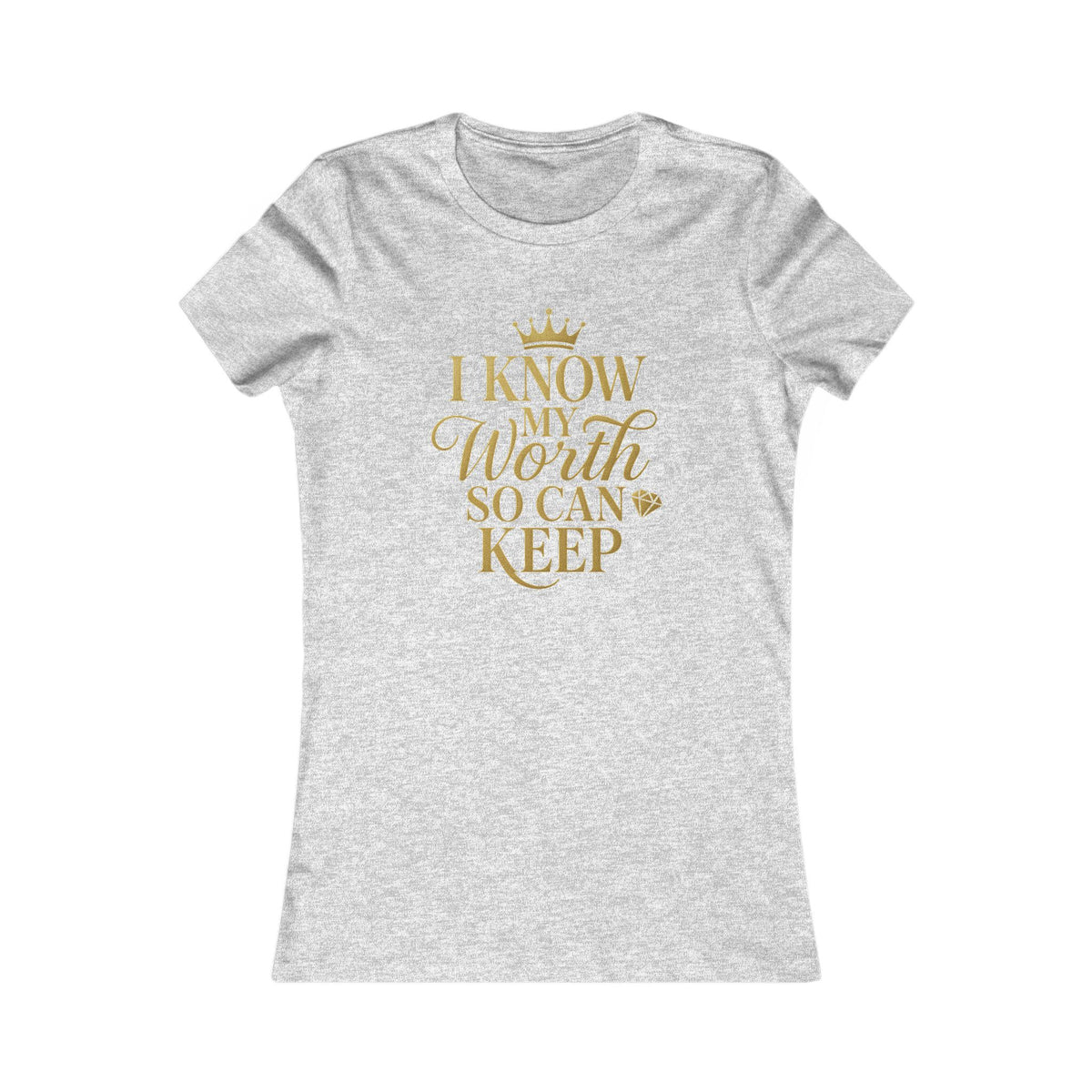 Empowering Women's Tee - "I Know My Worth" Statement Shirt