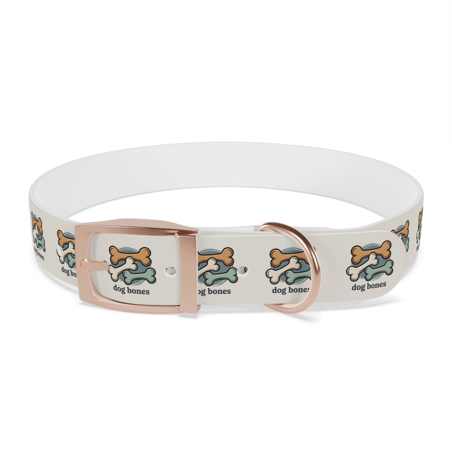 Dog Bones Print Dog Collar — Cute Cartoon Bone Pattern Collar for Small & Large Dogs