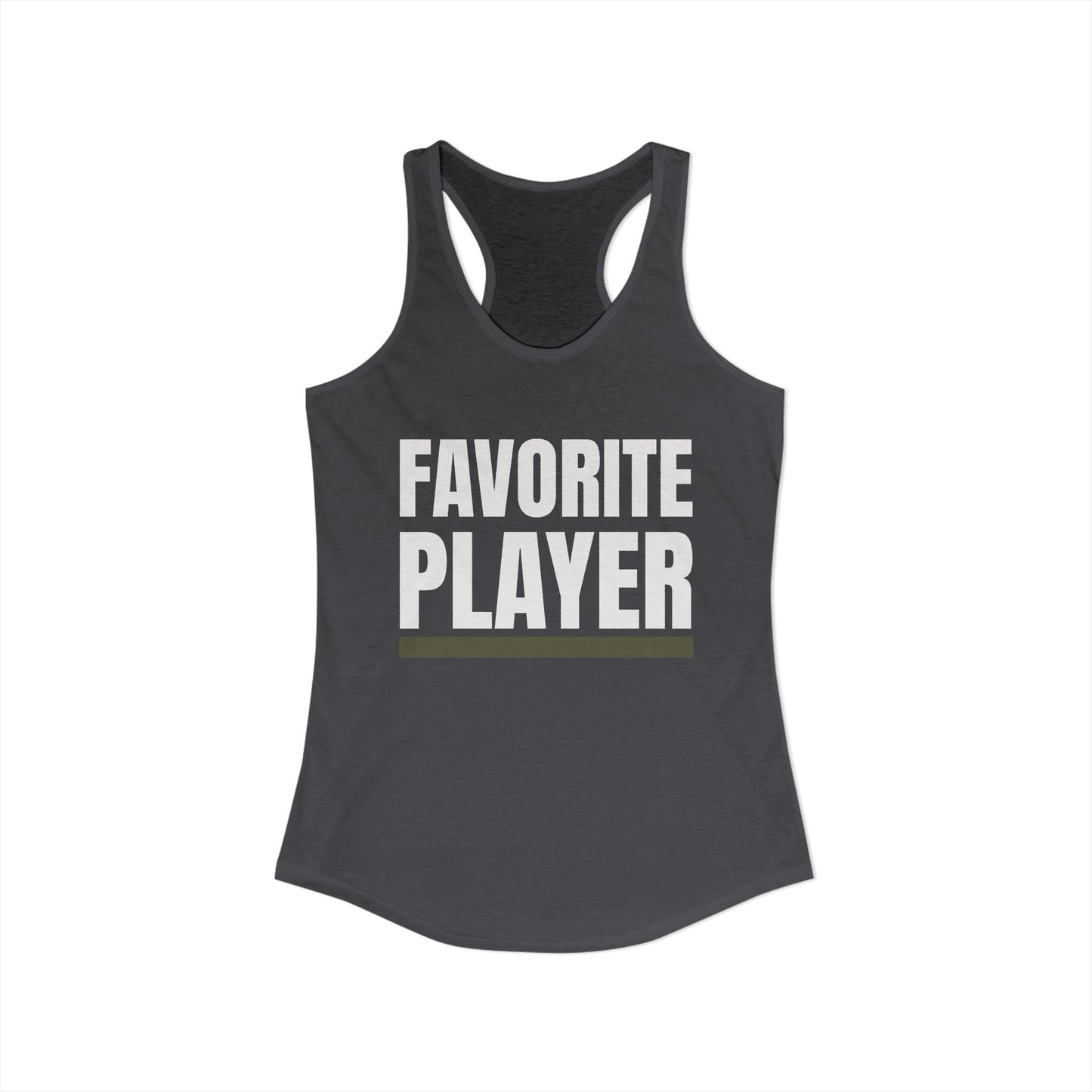 Favorite Player Women's Racerback Tank, Sports Apparel, Workout Top, Gift for Athletes, Summer Fashion, Team Spirit Gear