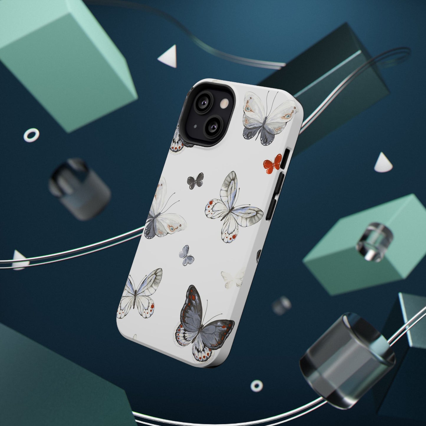 Butterfly Impact-Resistant Phone Case, Elegant Phone Cover, Gifts for Her, Nature Lovers, Eco-friendly Design, Cute Butterfly Case