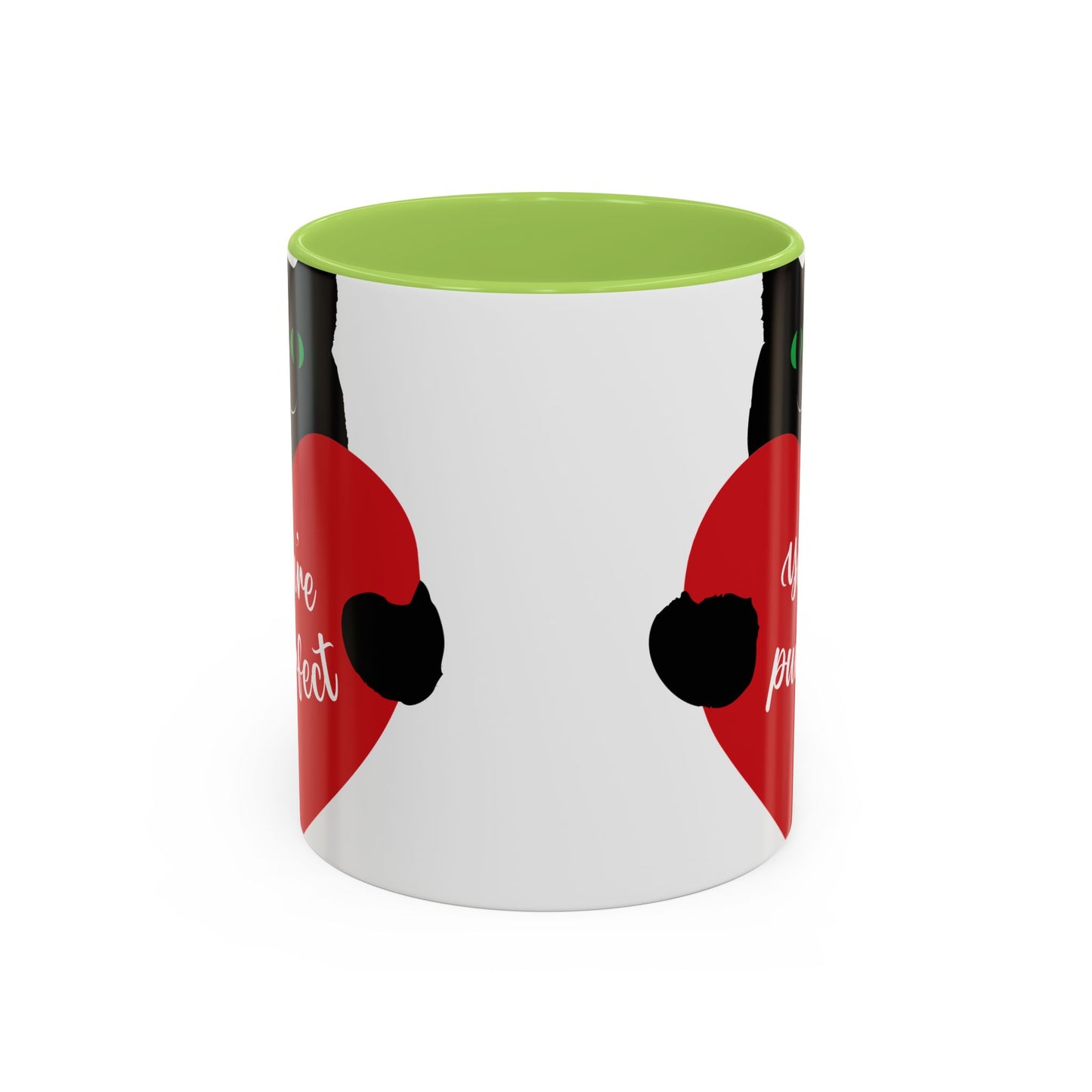 Purrfect Cat Heart Accent Coffee Mug – "You're Purrfect" 11/15oz