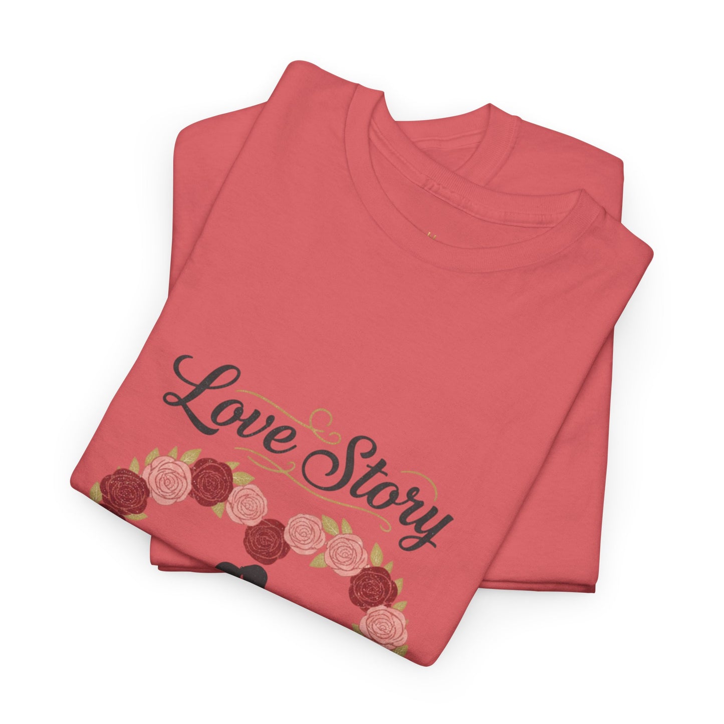 Love Story T-Shirt — 'Love Story' Floral Heart Romance Tee