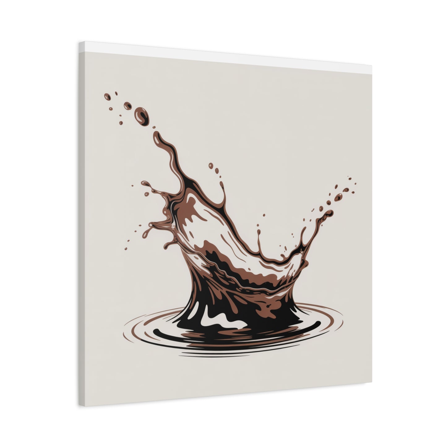 Chocolate Splash Matte Canvas Wall Art – Modern Kitchen Decor