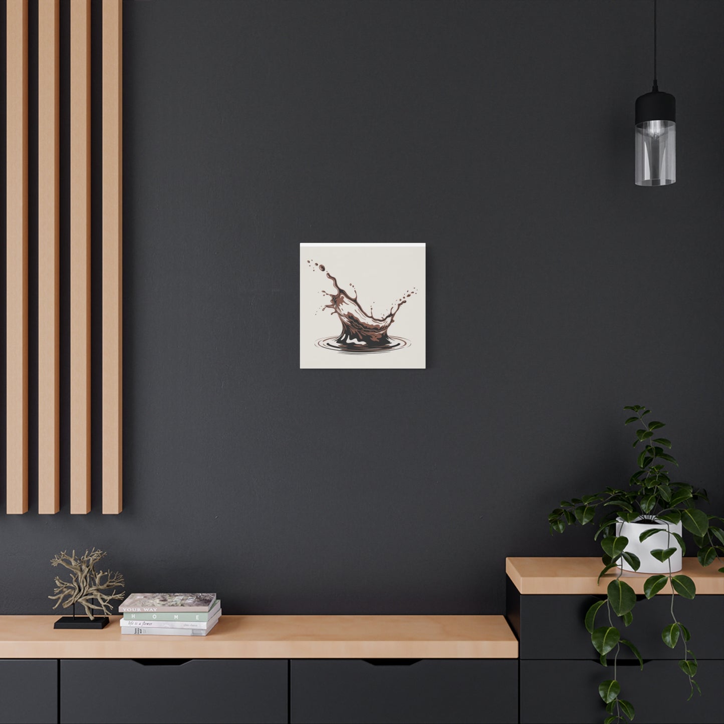 Chocolate Splash Matte Canvas Wall Art – Modern Kitchen Decor