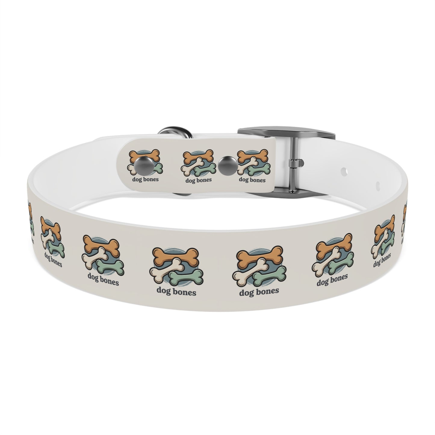 Dog Bones Print Dog Collar — Cute Cartoon Bone Pattern Collar for Small & Large Dogs