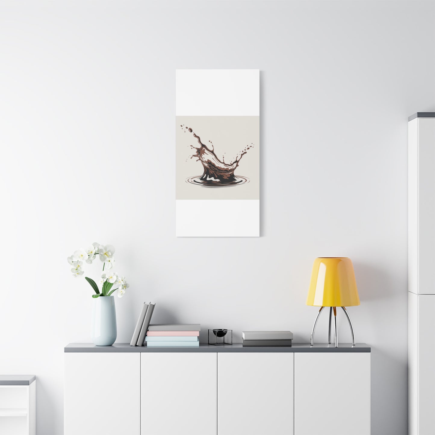 Chocolate Splash Matte Canvas Wall Art – Modern Kitchen Decor
