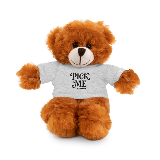 Pick Me Plush Bear with Tee — Cute Stuffed Animal Gift