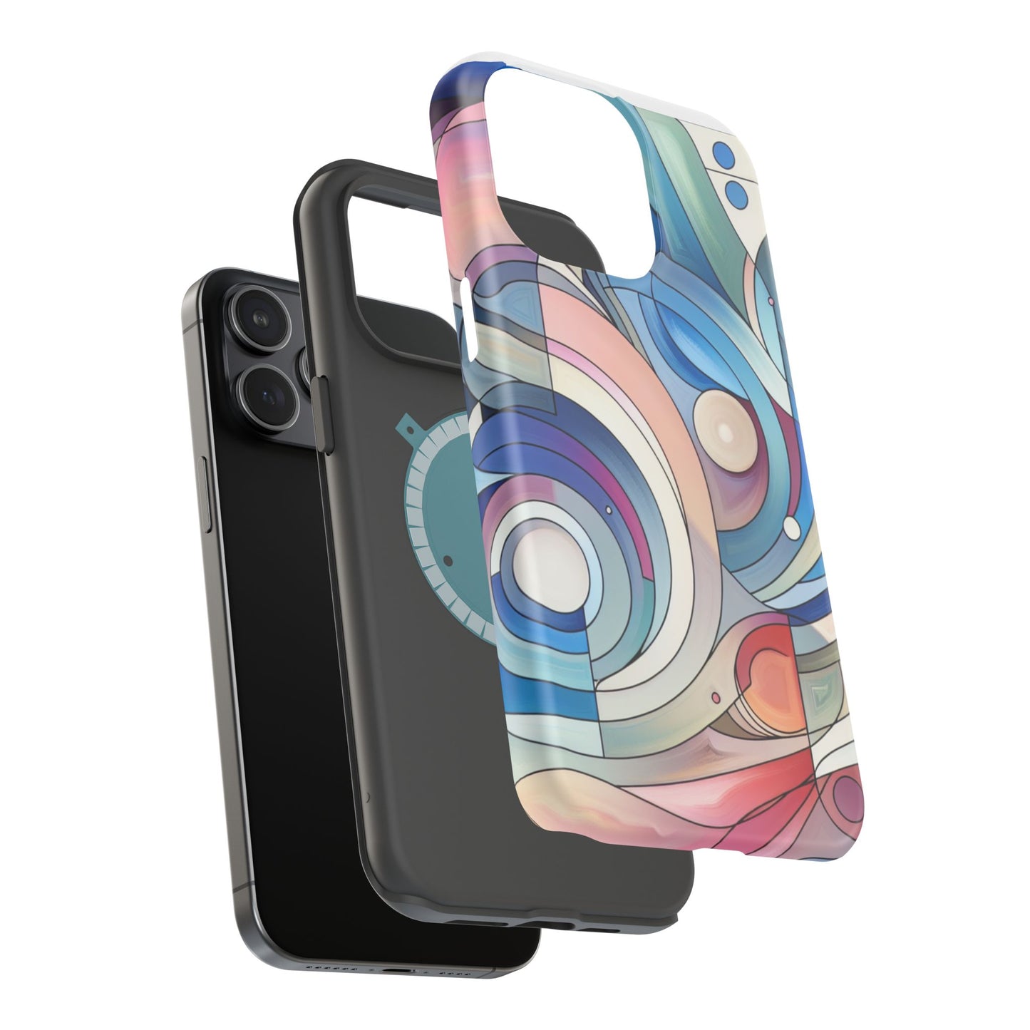 Artistic Magnetic Phone Case | Abstract Colorful Design, Unique Gift for Artists, Stylish Protection, Holiday Essentials, Phone Accessory