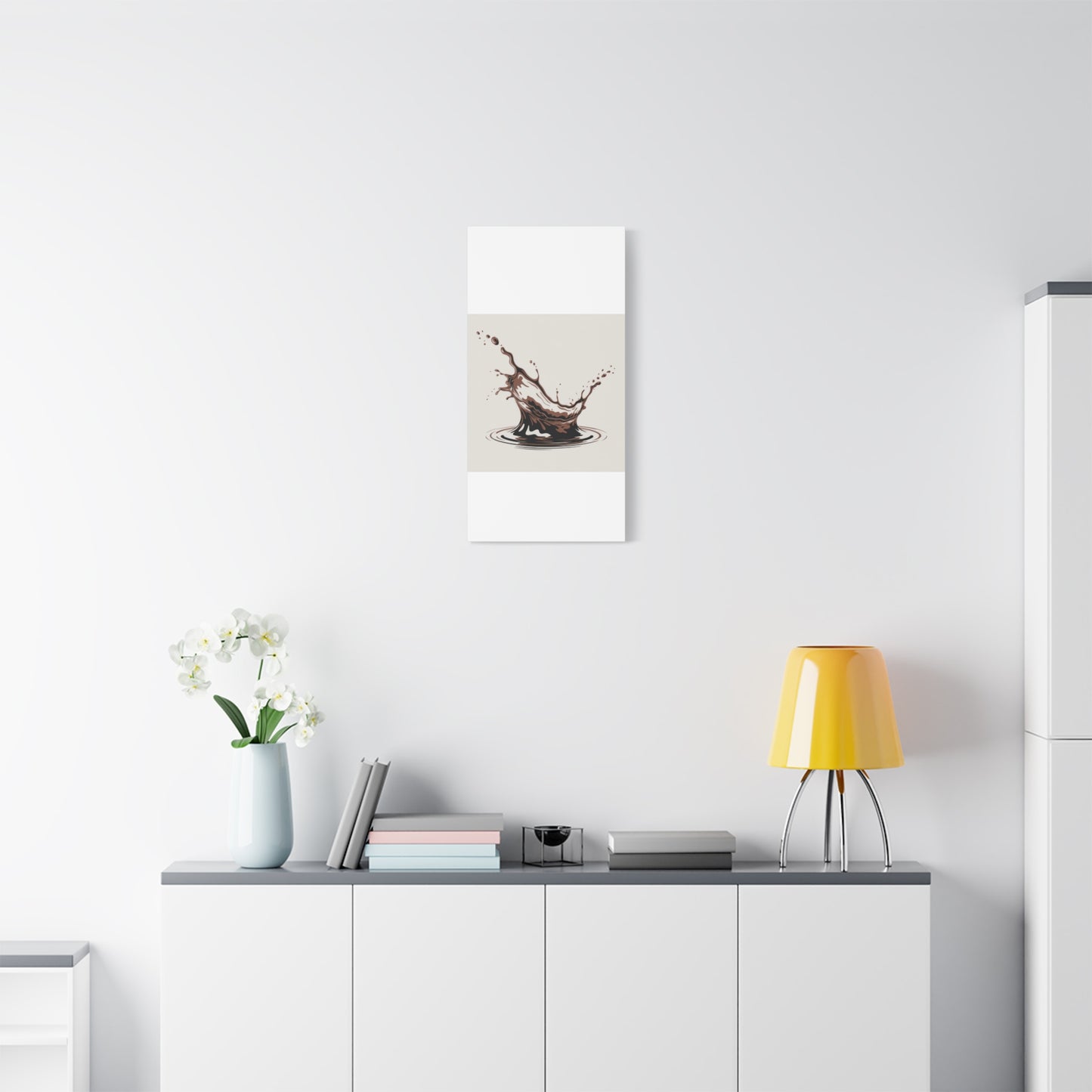 Chocolate Splash Matte Canvas Wall Art – Modern Kitchen Decor