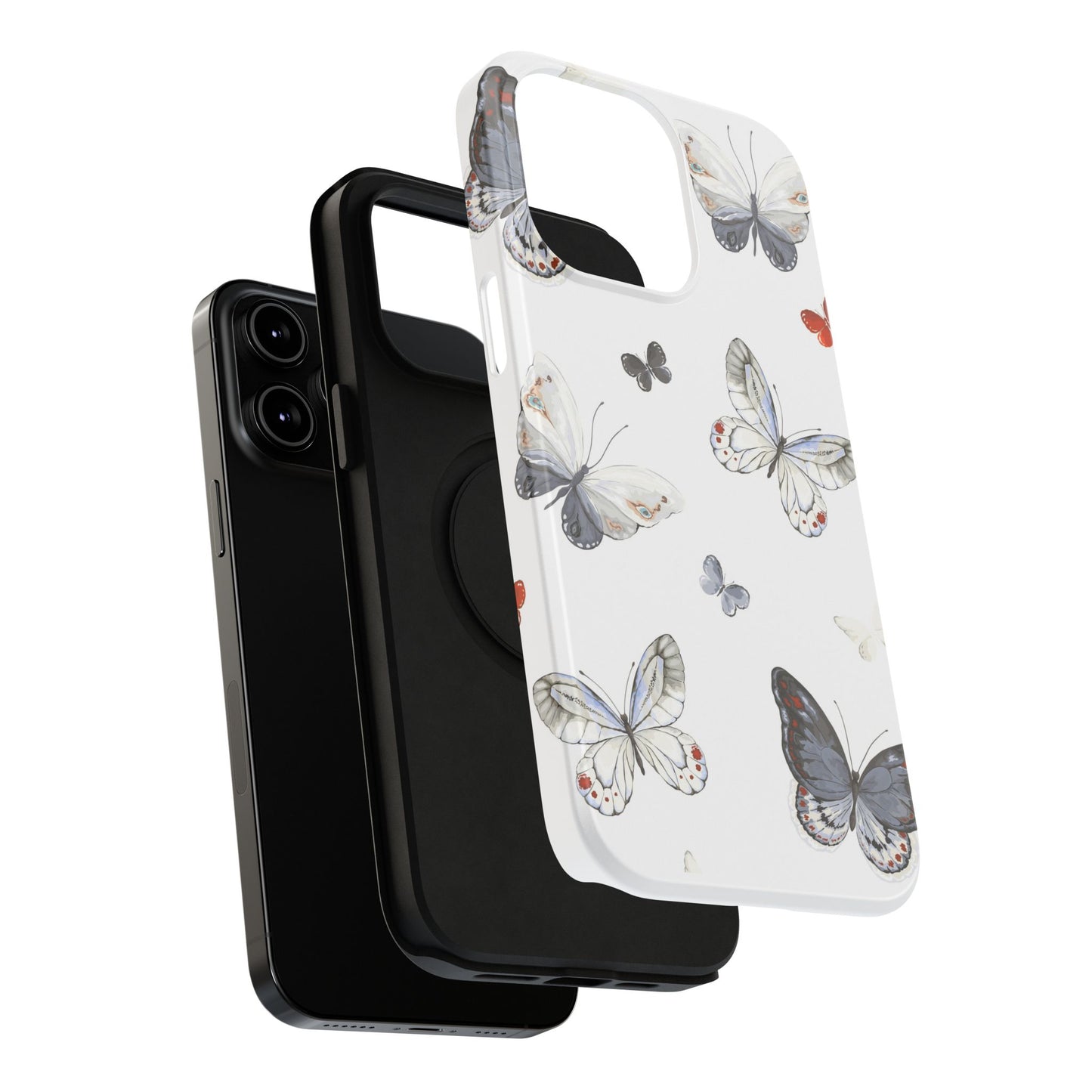 Butterfly Impact-Resistant Phone Case, Elegant Phone Cover, Gifts for Her, Nature Lovers, Eco-friendly Design, Cute Butterfly Case