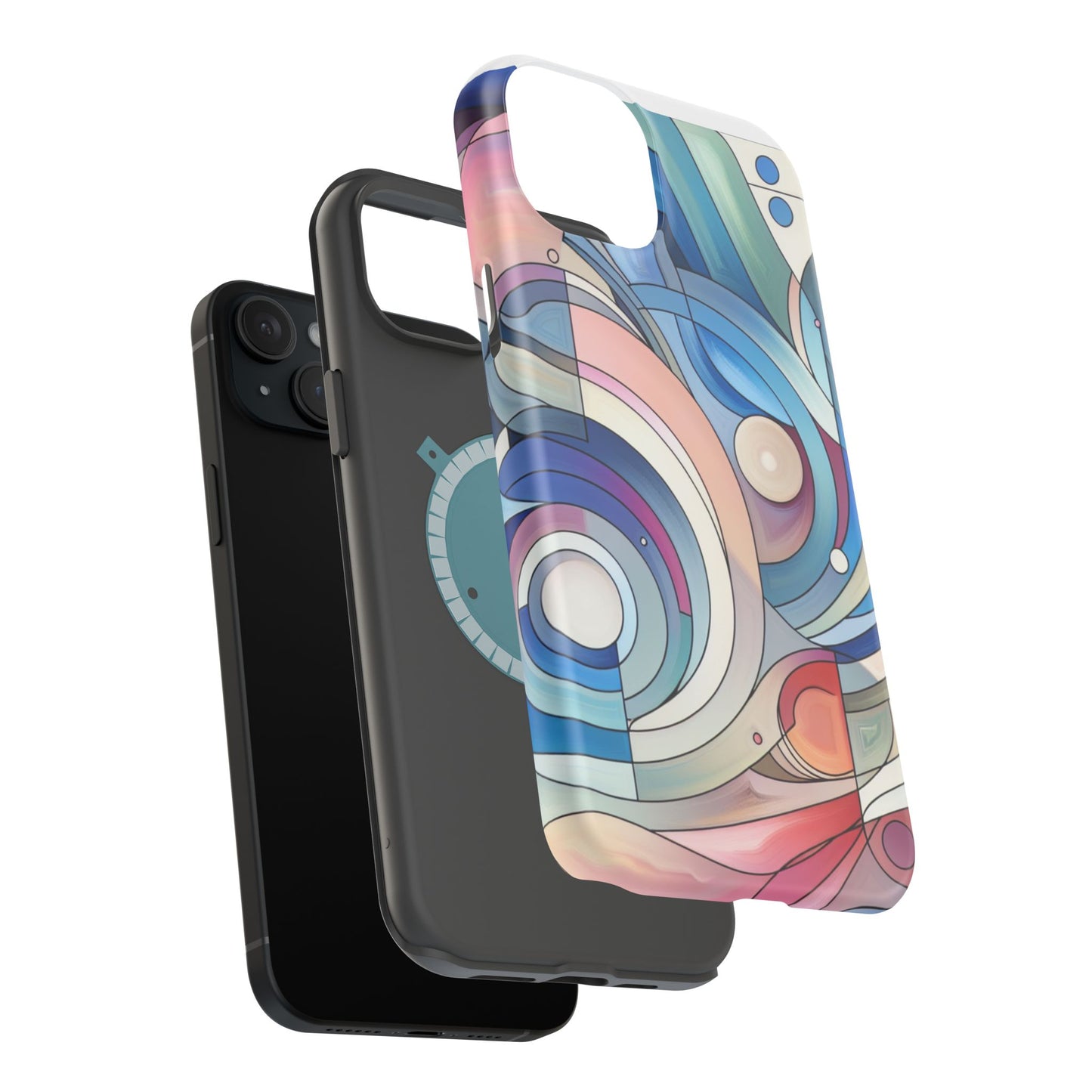 Artistic Magnetic Phone Case | Abstract Colorful Design, Unique Gift for Artists, Stylish Protection, Holiday Essentials, Phone Accessory
