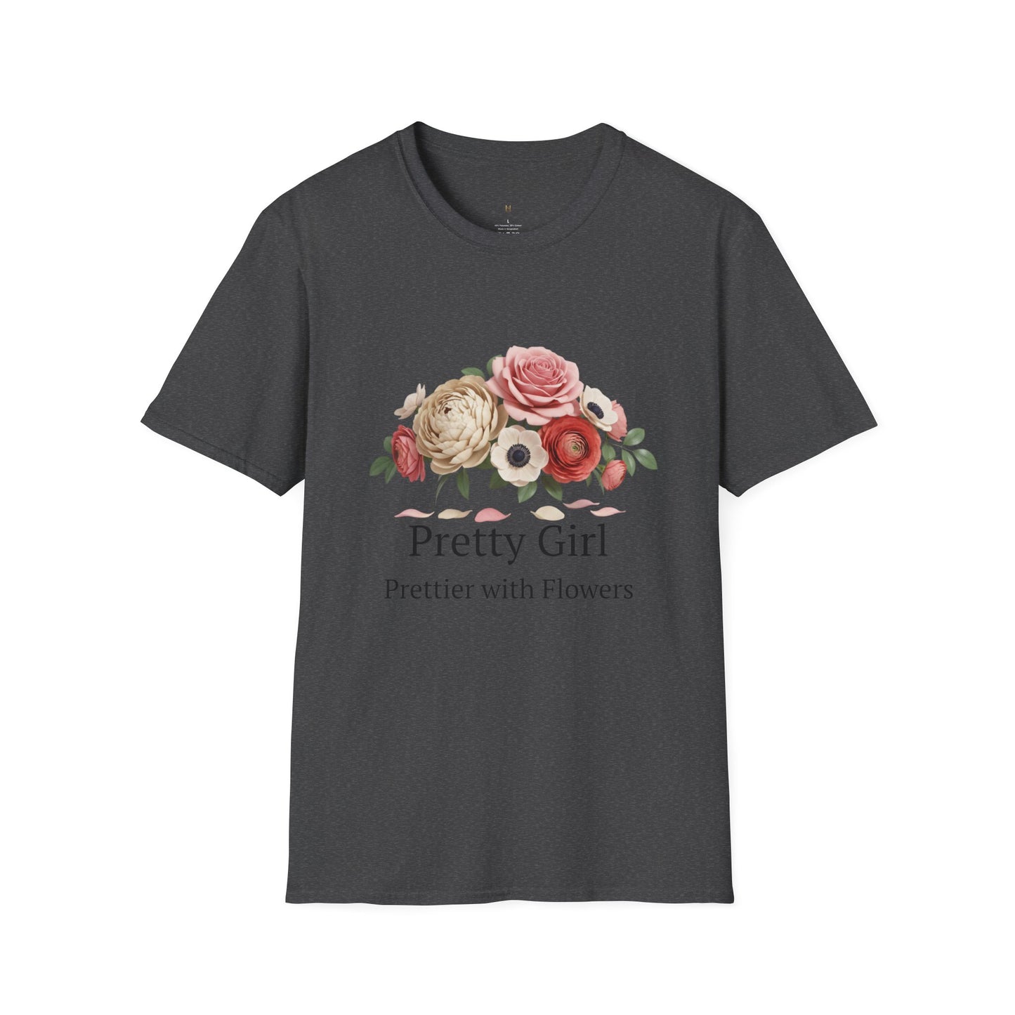 Floral "Pretty Girl" T-Shirt — Prettier with Flowers Casual Tee